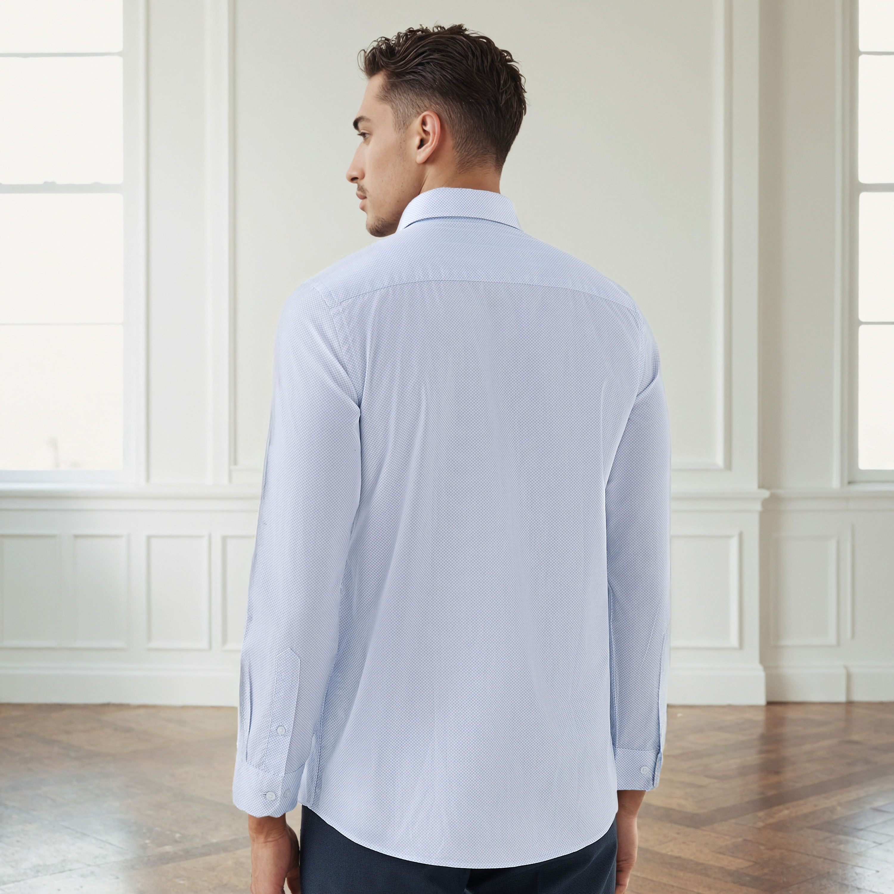 Men Regular Fit Collared Printed Long Sleeves Shirt-men-clothing-shirts-image-3