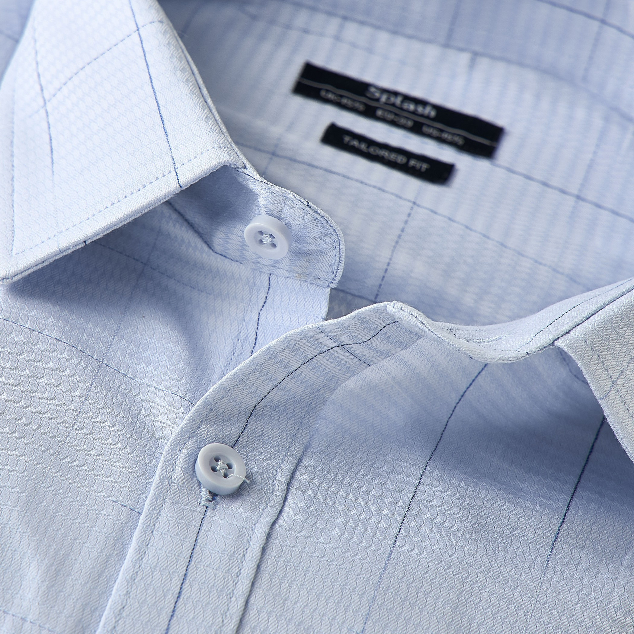 Men Regular Fit Collared Textured Long Sleeves Shirt-men-clothing-shirts-image-4