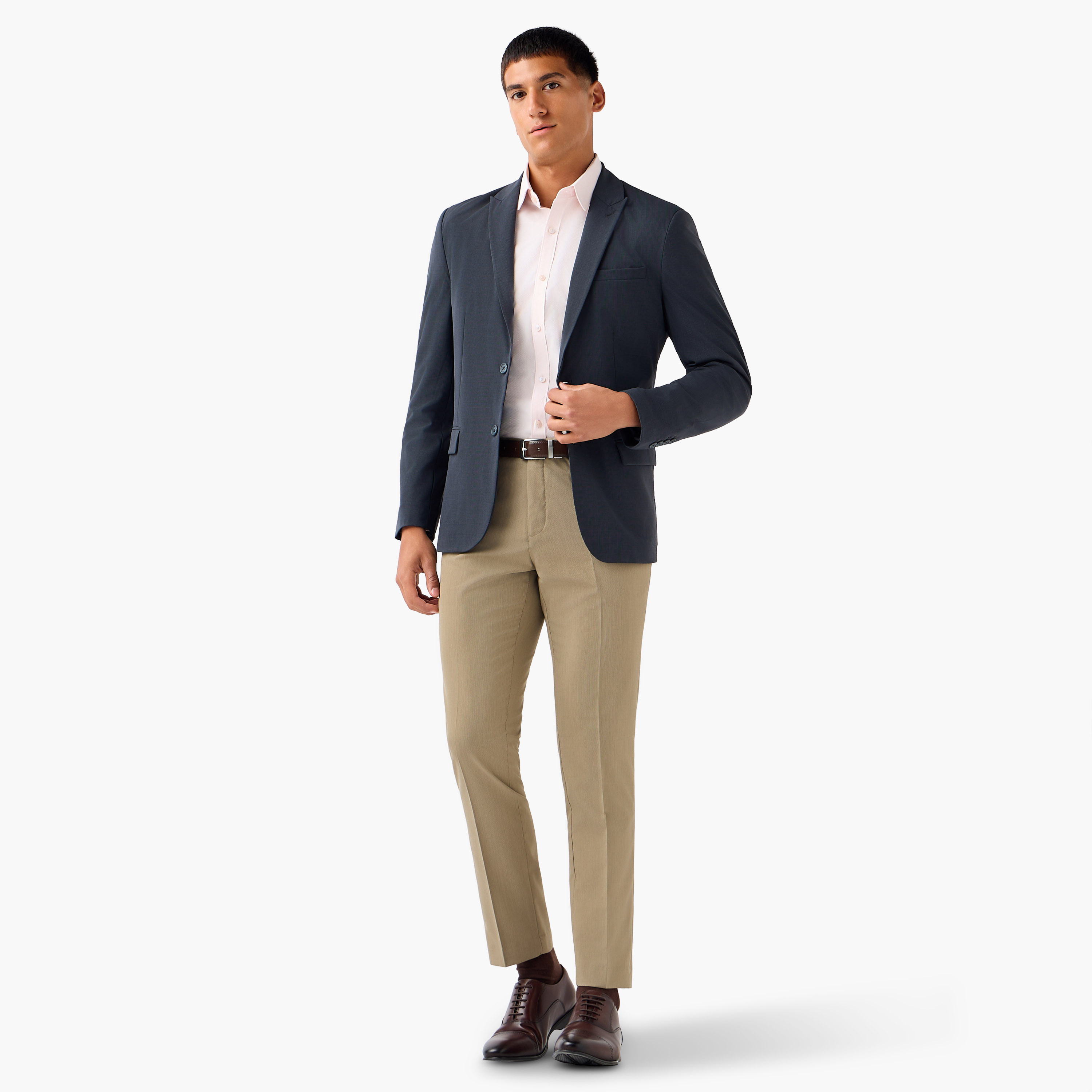Men Regular Fit Peak Lapel Blazer-men-winterwear-jacketsandblazers-image-2