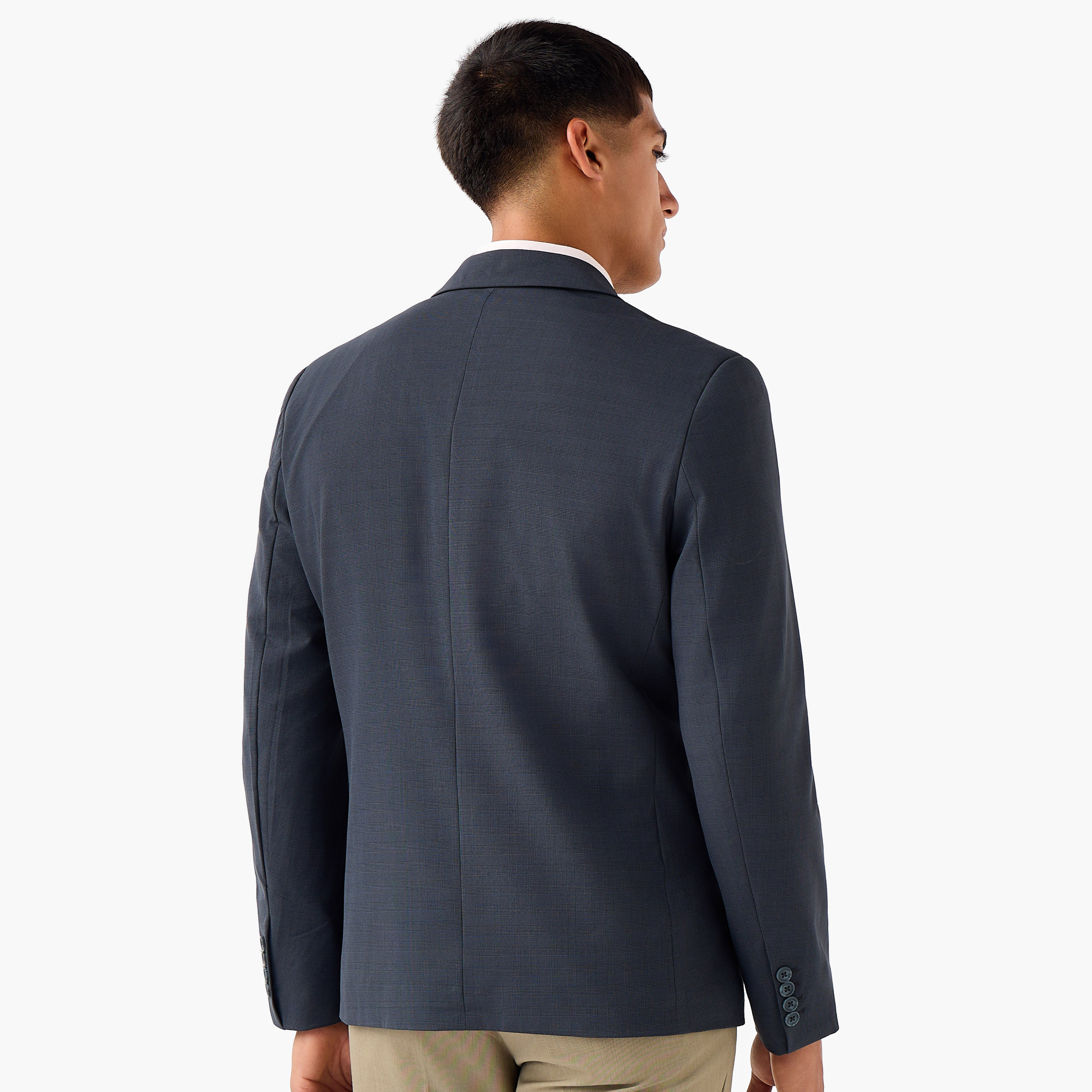 Men Regular Fit Peak Lapel Blazer-men-winterwear-jacketsandblazers-image-3