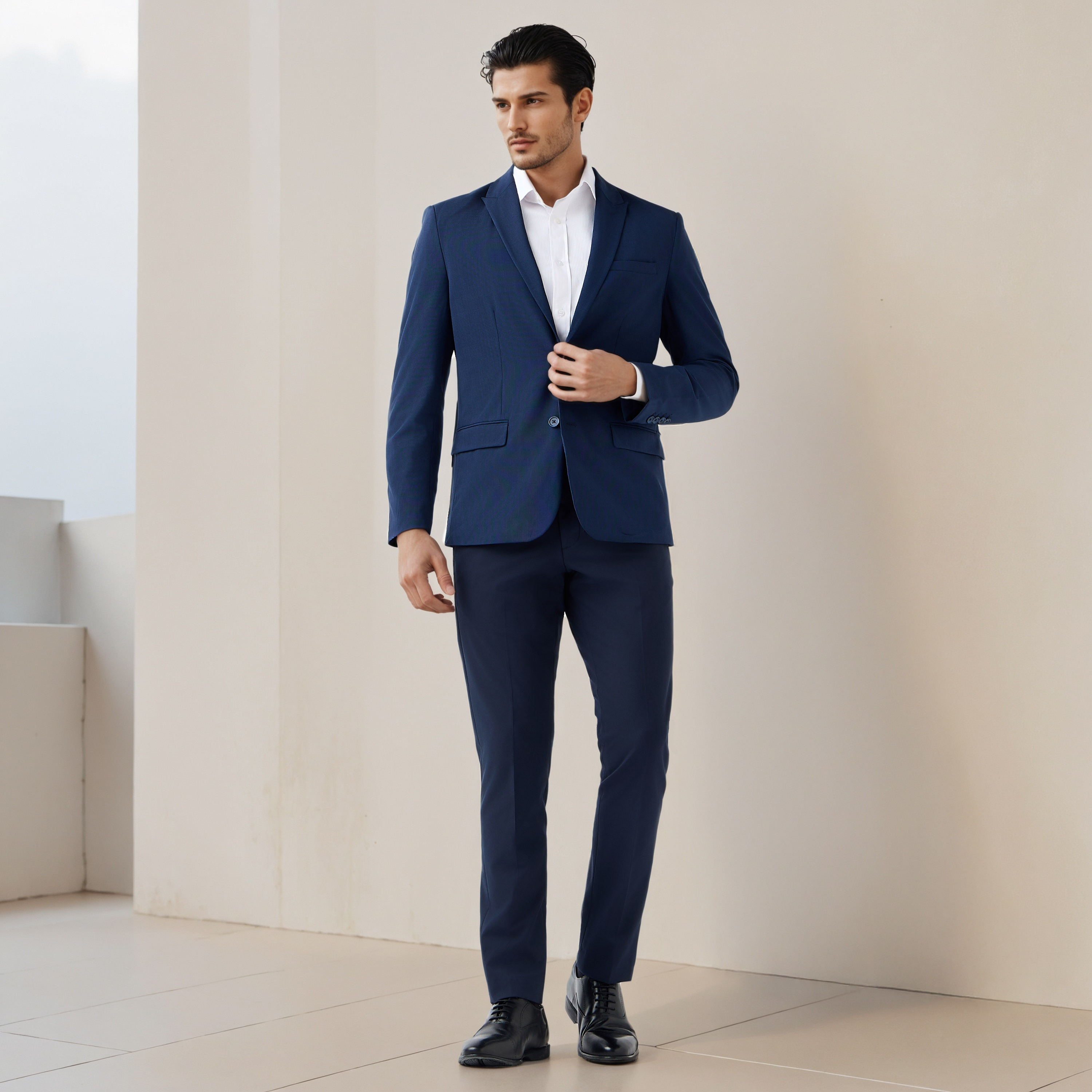 Men Regular Fit Peak Lapel Blazer-men-winterwear-jacketsandblazers-image-2
