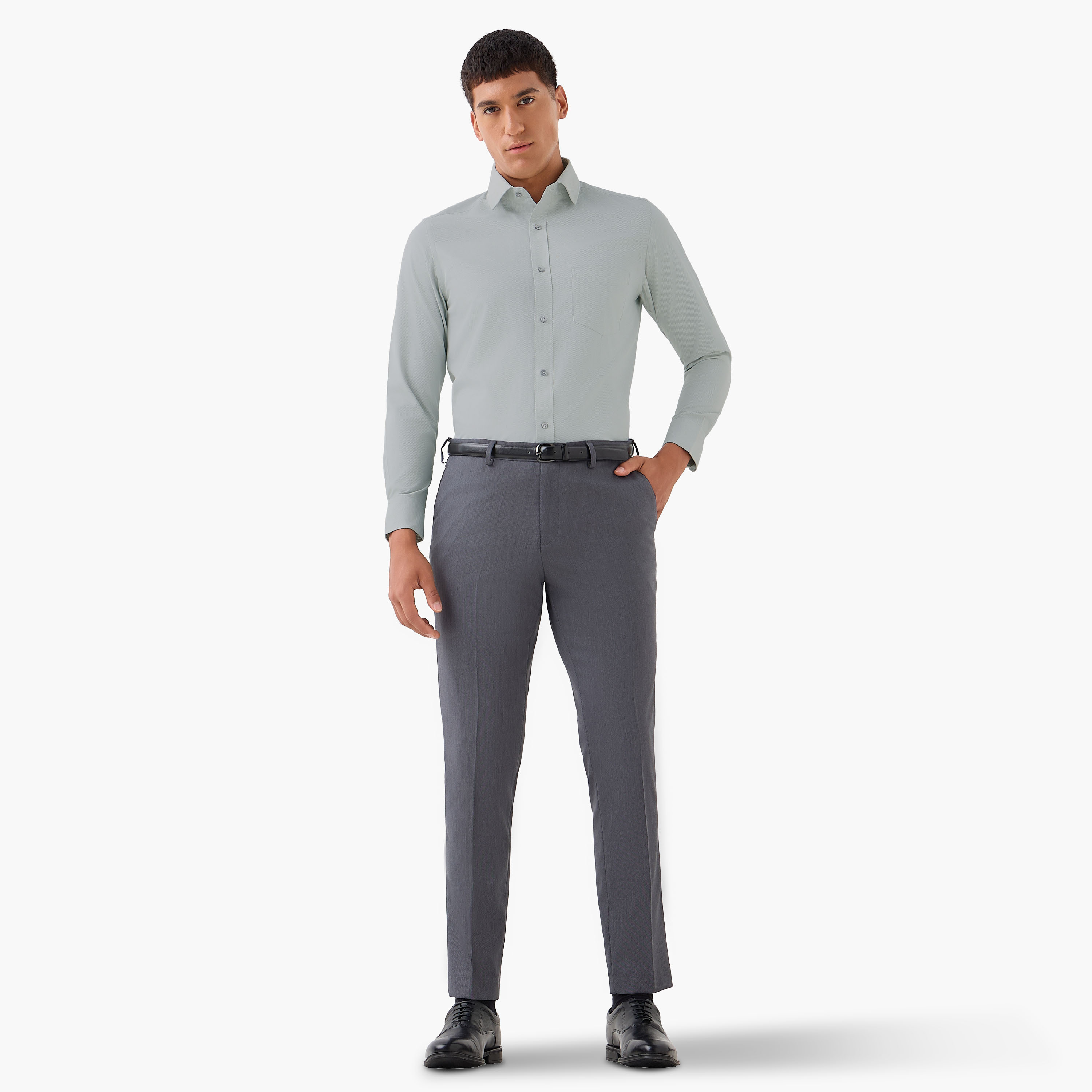 Men Regular Fit Dobby Long Sleeves Shirt-men-clothing-shirts-image-4
