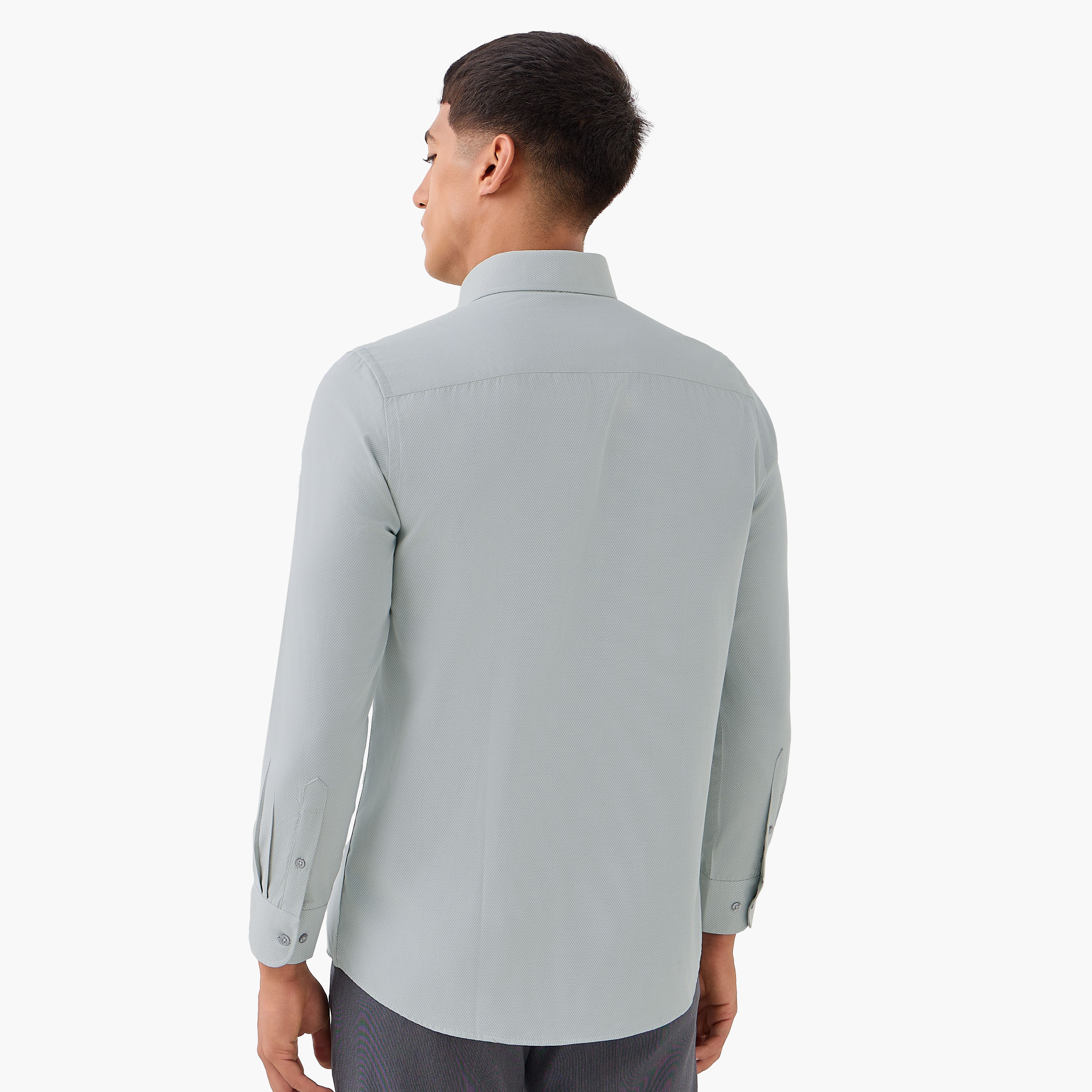 Men Regular Fit Dobby Long Sleeves Shirt-men-clothing-shirts-image-3