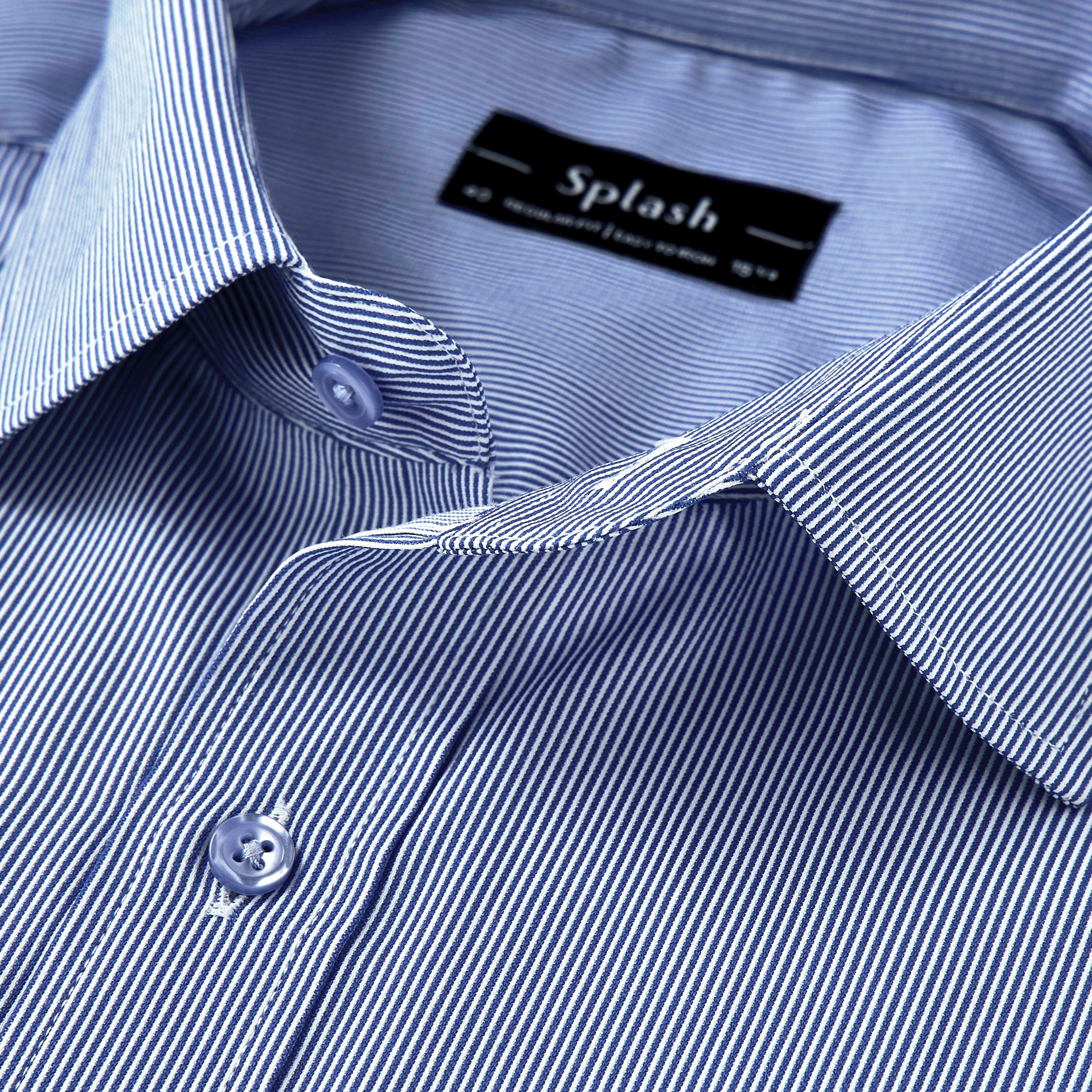 قميص بقصّة عادية وياقة واسعة وأكمام طويلة للرجال-men-clothing-shirts-image-2