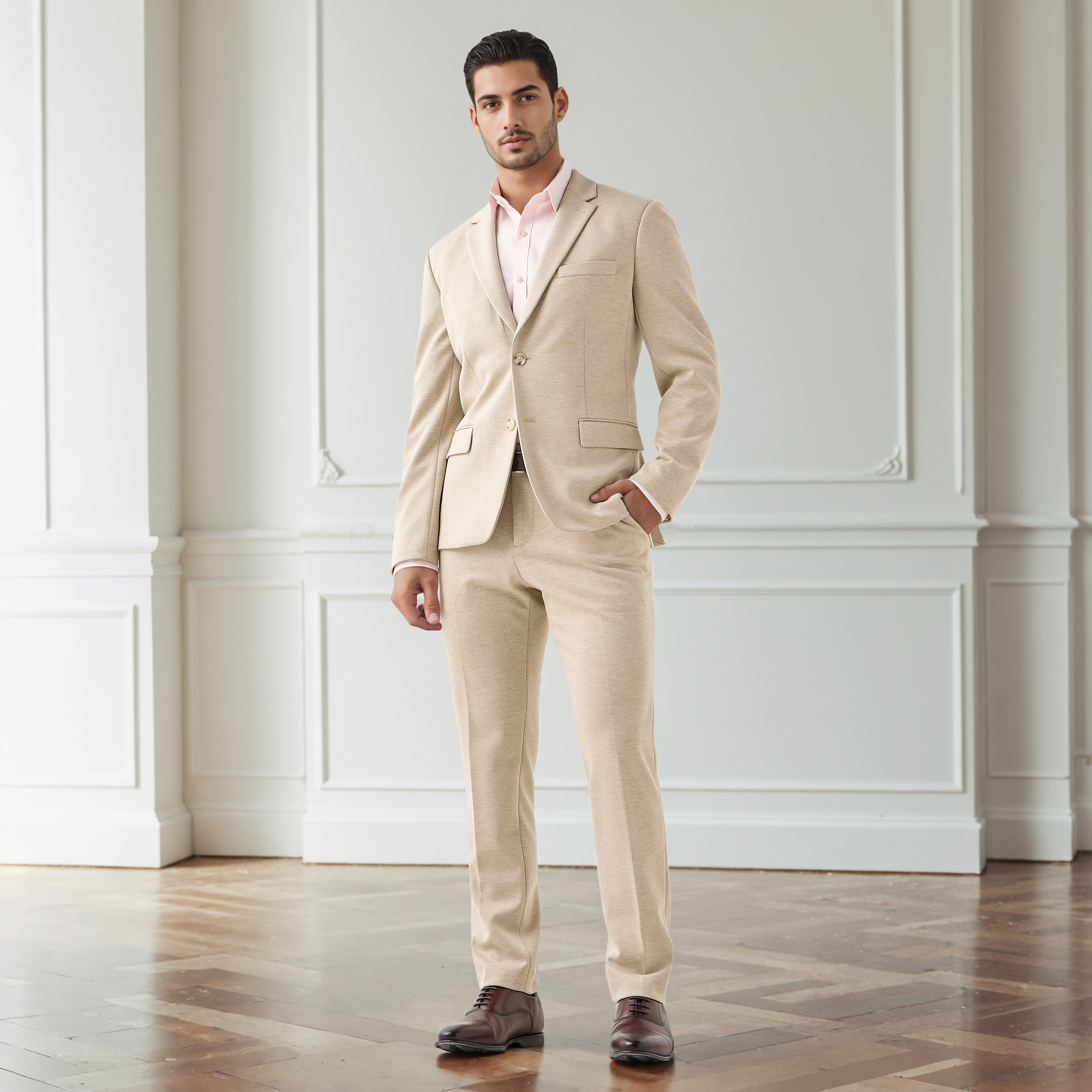 Textured Twill Notch Lapel Blazer-men-winterwear-jacketsandblazers-image-2