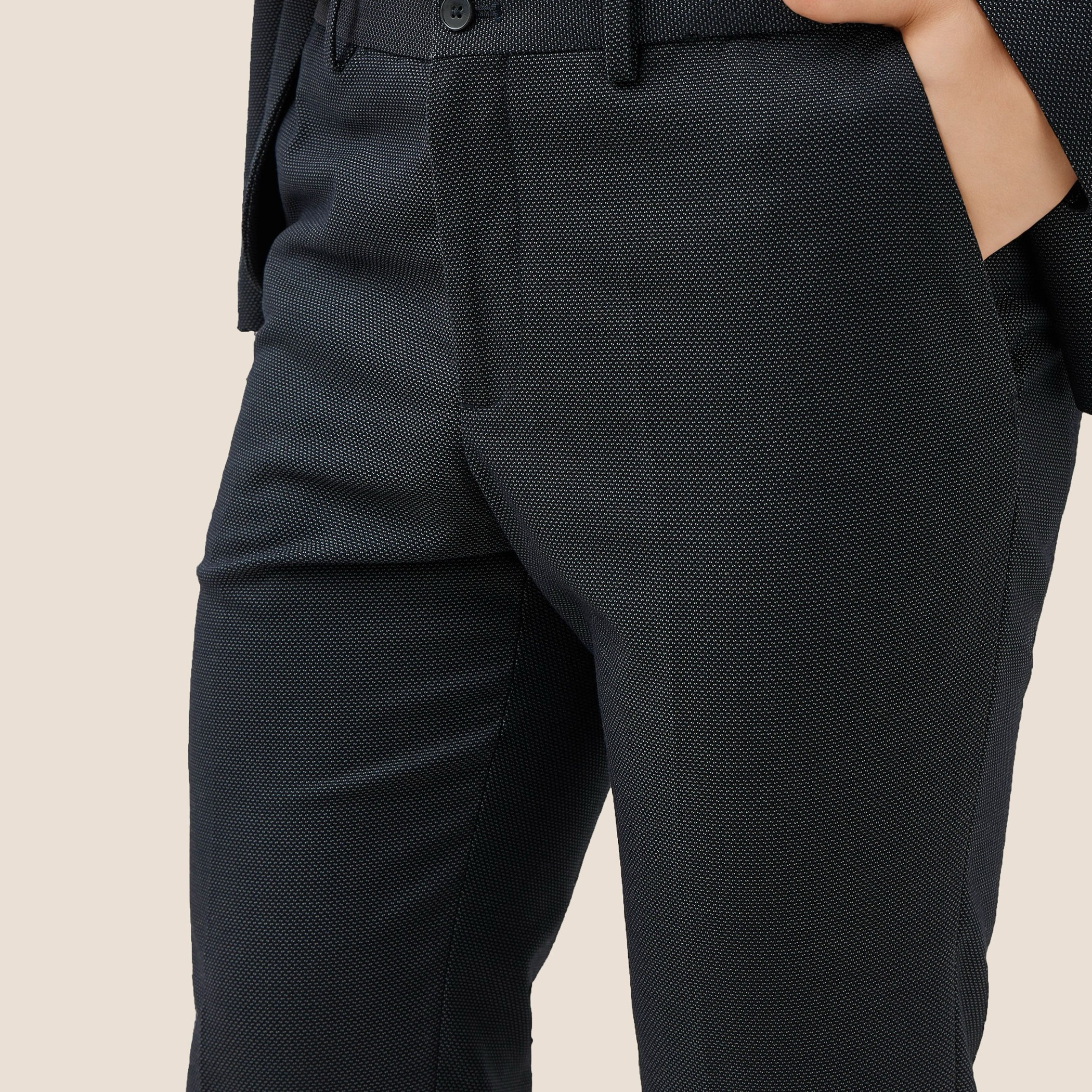 Slim Fit Dobby Flexi Waist Formal Trousers-men-clothing-bottoms-trousersandchinos-trousers-image-4
