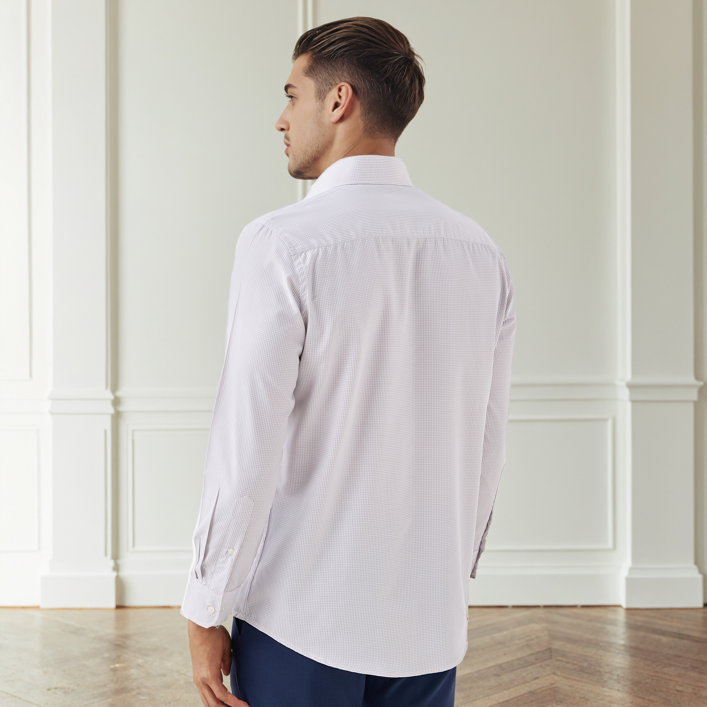 Men Regular Fit Collared Checked Long Sleeves Shirt-men-clothing-shirts-image-3