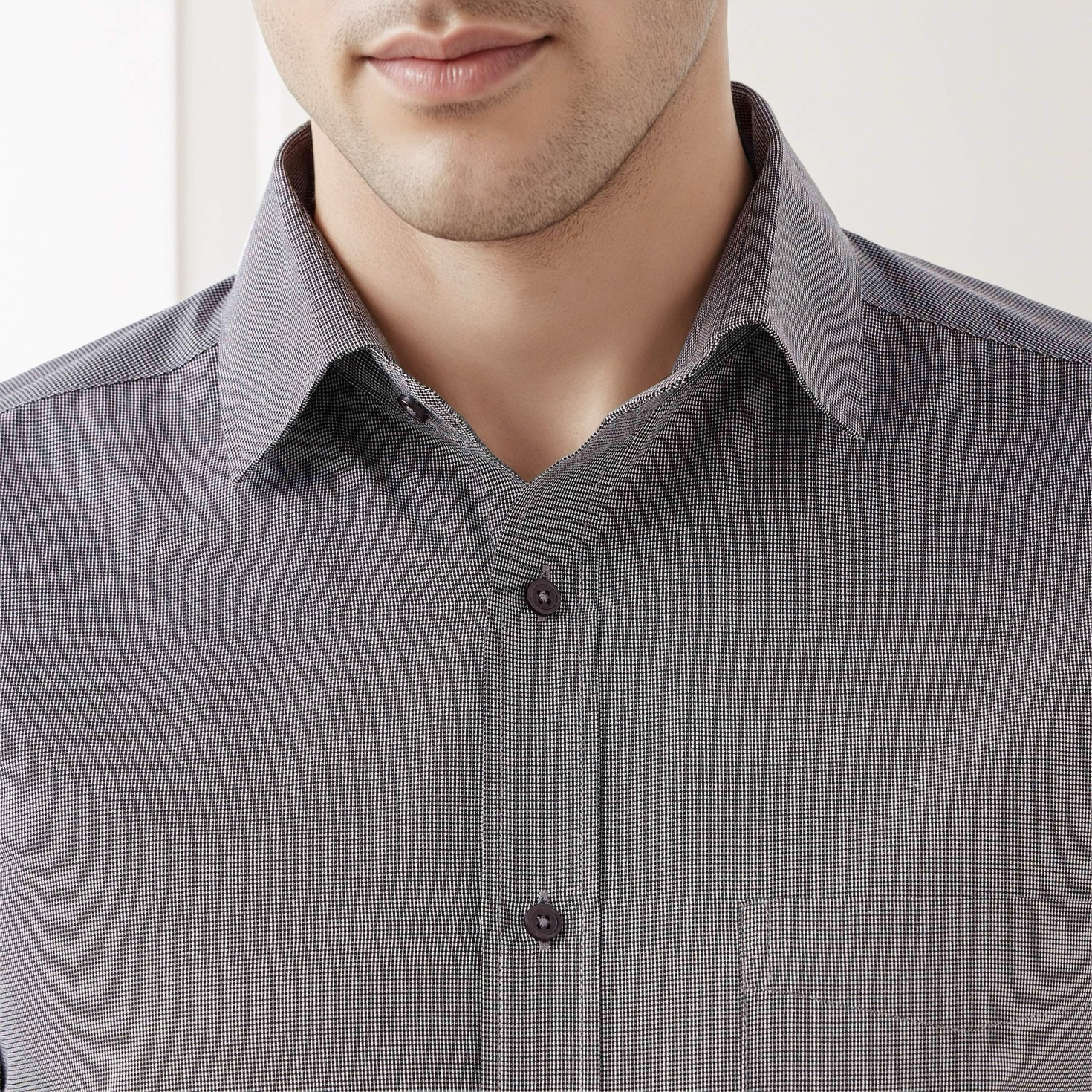 Men Regular Fit Collared Textured Long Sleeves Philaphil Shirt-men-clothing-shirts-image-5