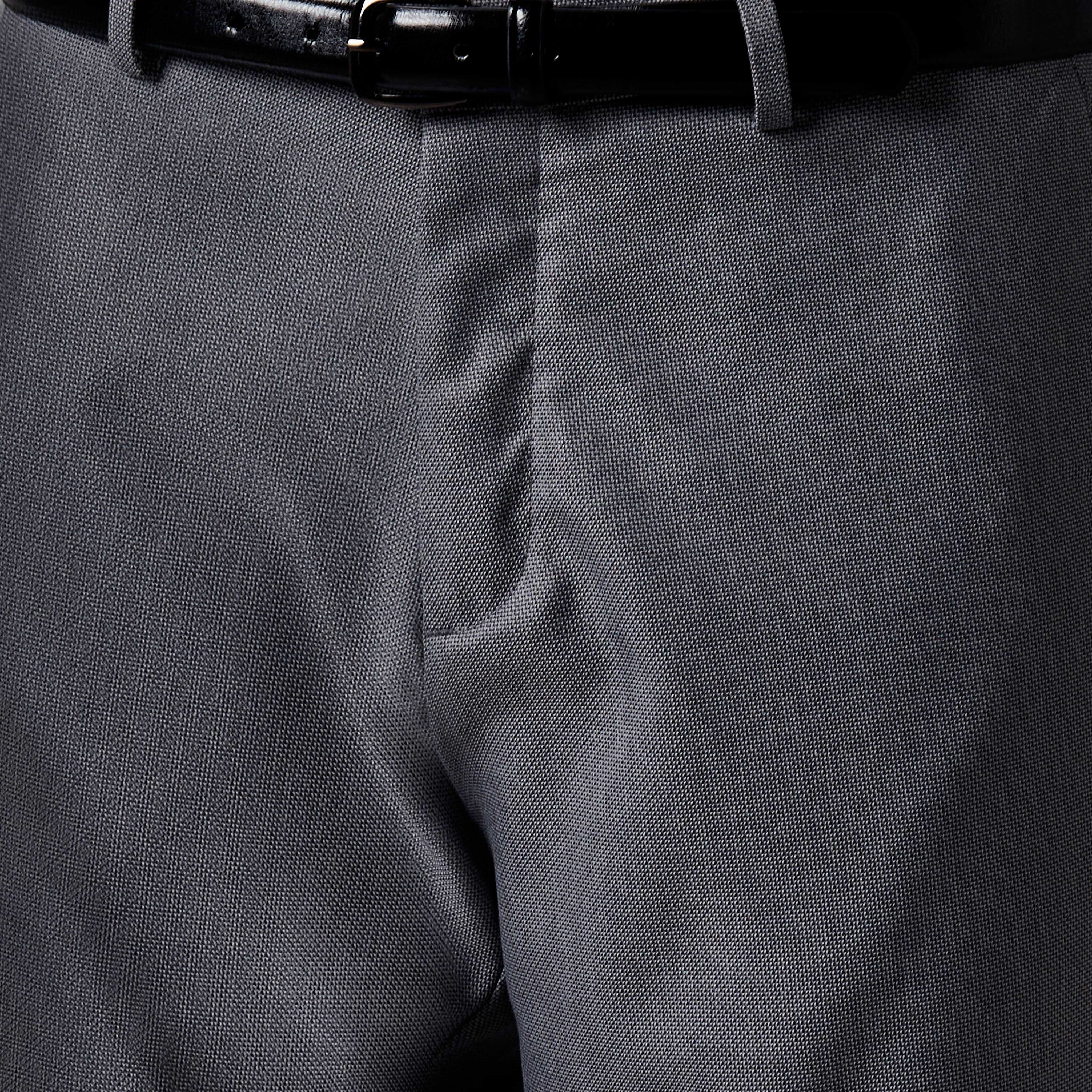 Slim Fit Belted Flexi Waist Trousers-men-clothing-bottoms-trousersandchinos-trousers-image-4