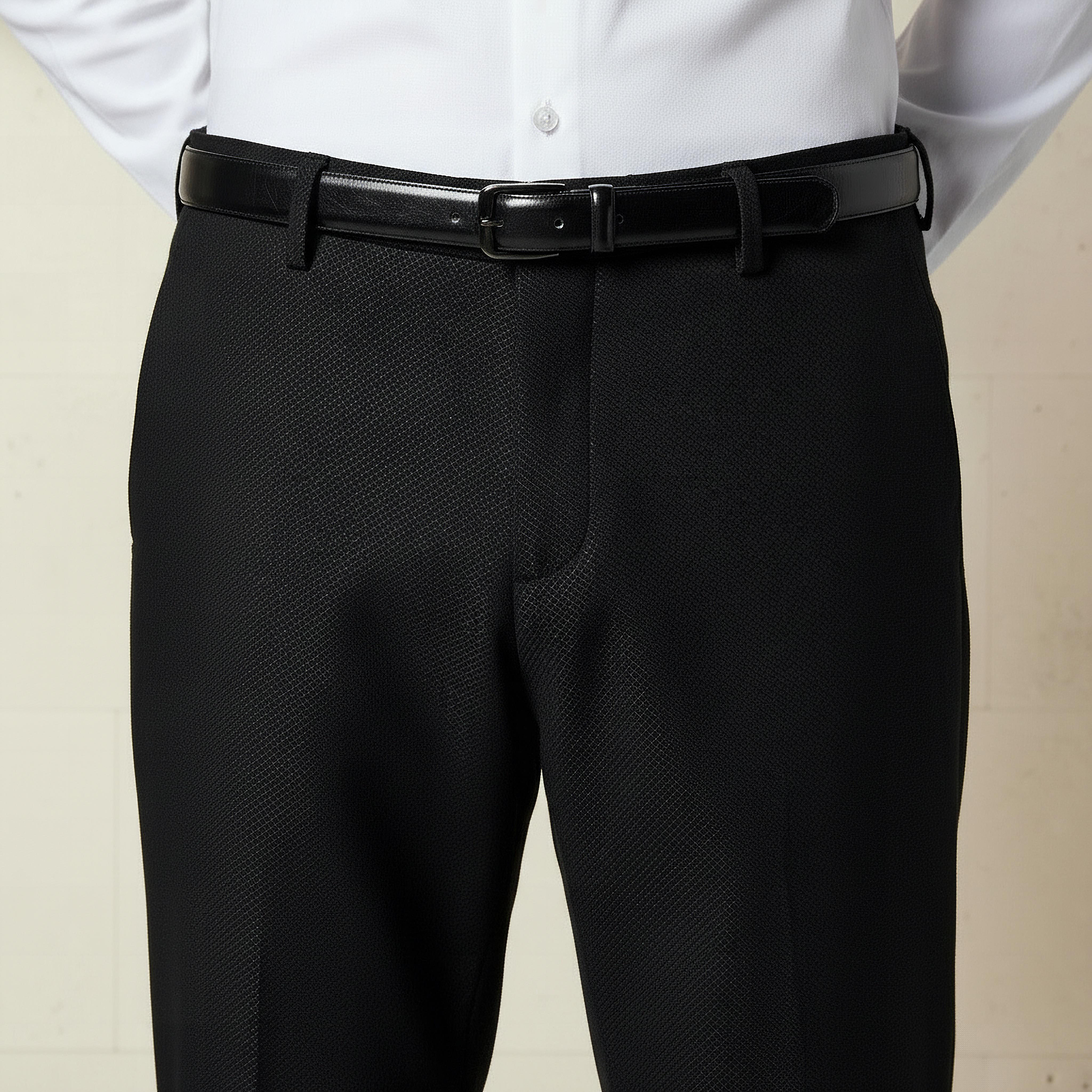 Slim Fit Belted Flexi Waist Trousers-men-clothing-bottoms-trousersandchinos-trousers-image-4