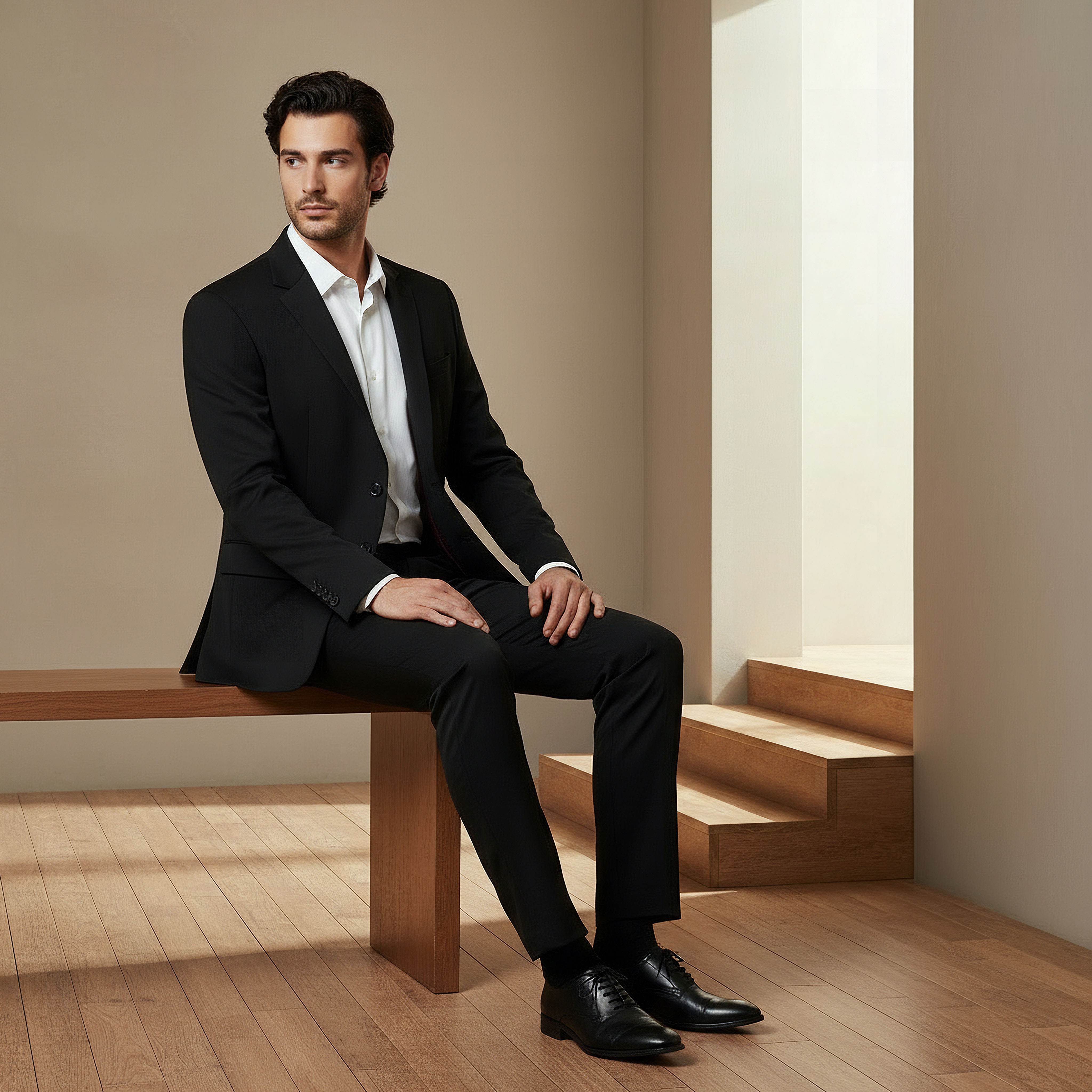 Men Slim Fit Notched Lapel Blazer-men-winterwear-jacketsandblazers-image-2