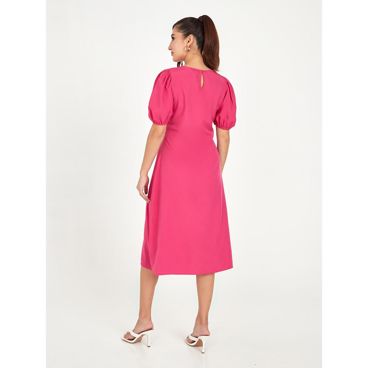 فستان ميدي باكمام قصيرة-women-clothing-dresses-image-4