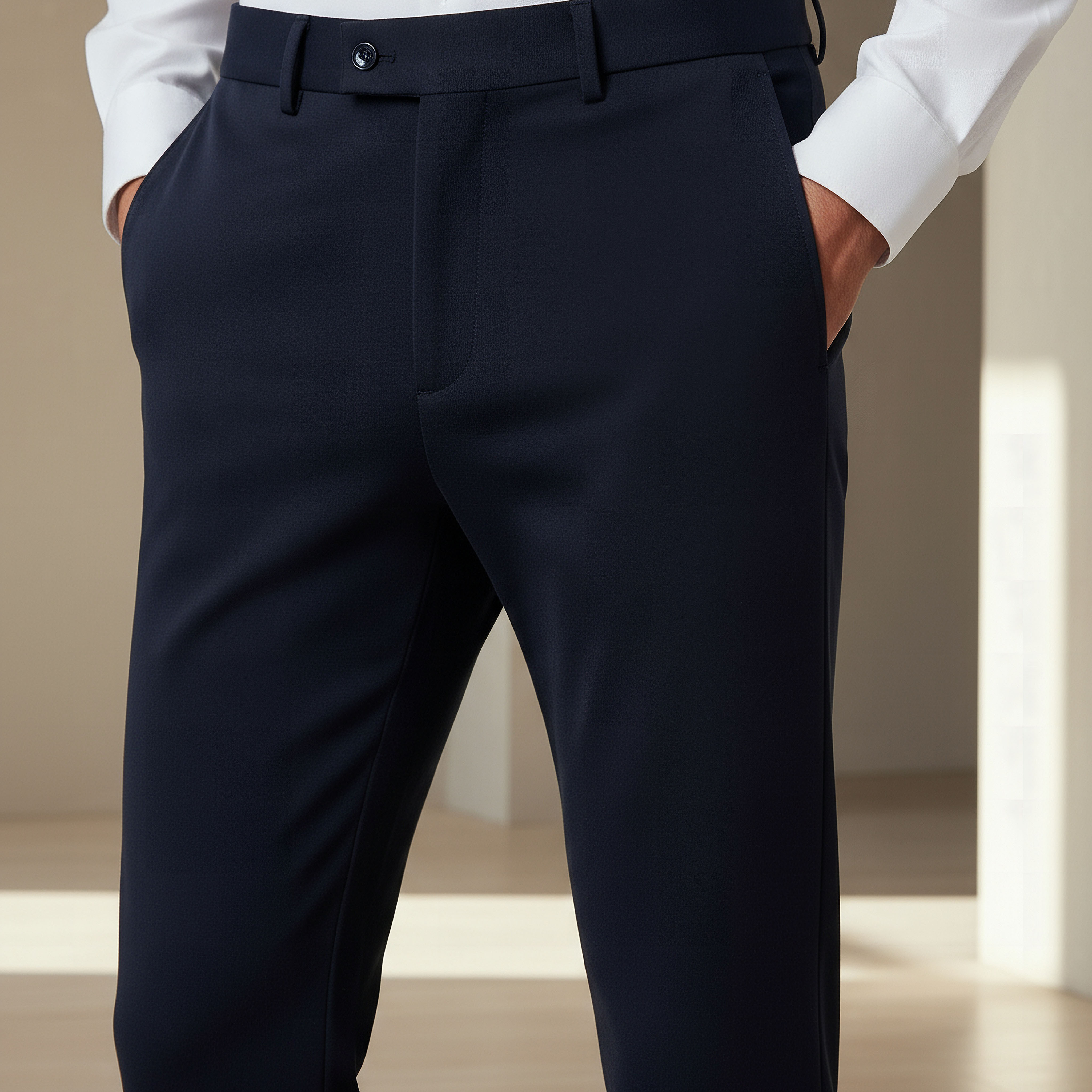Slim Fit Flexi Waist Trousers-men-clothing-coordsets-image-4