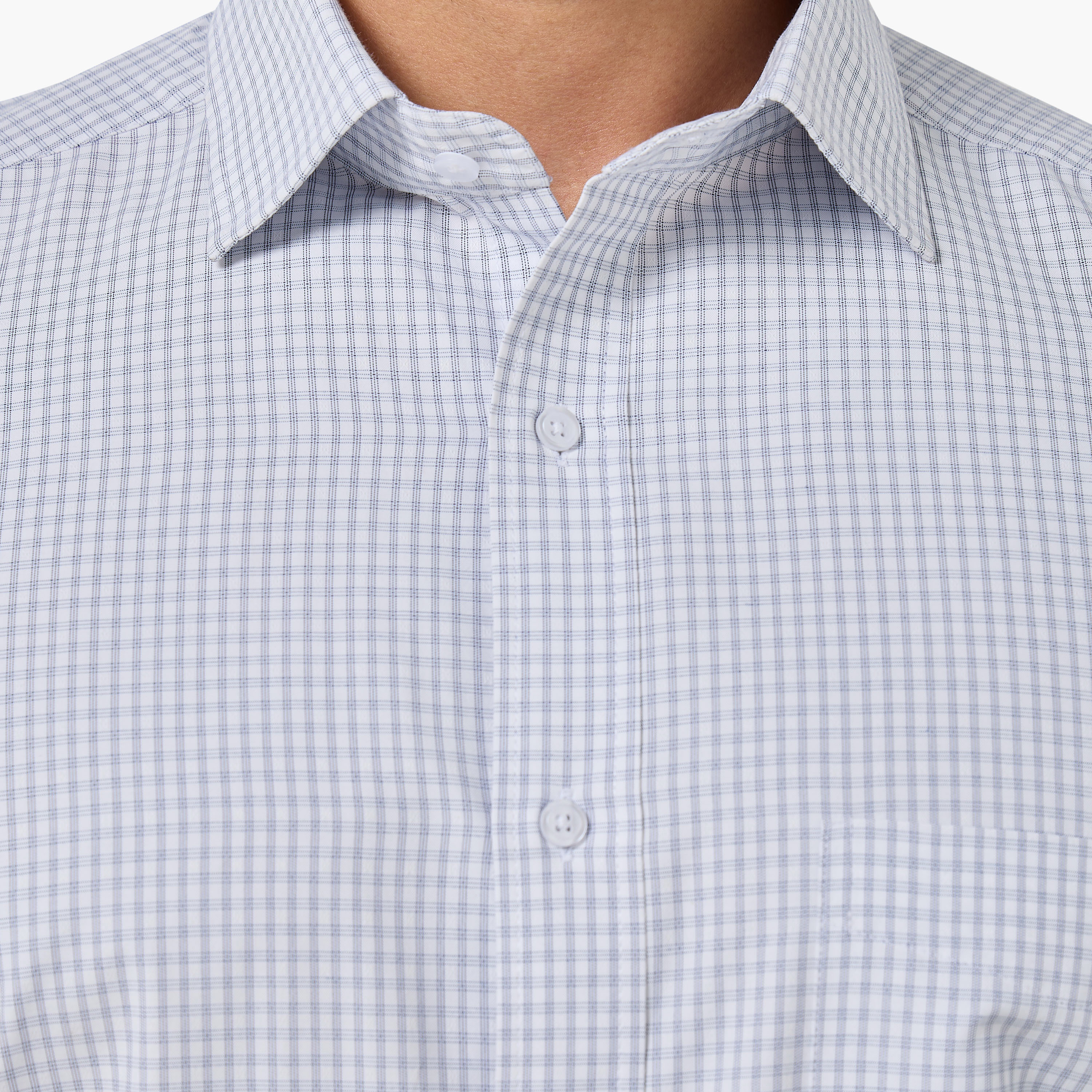 Men Regular Fit Collared Checked Long Sleeves Shirt-men-clothing-shirts-image-3