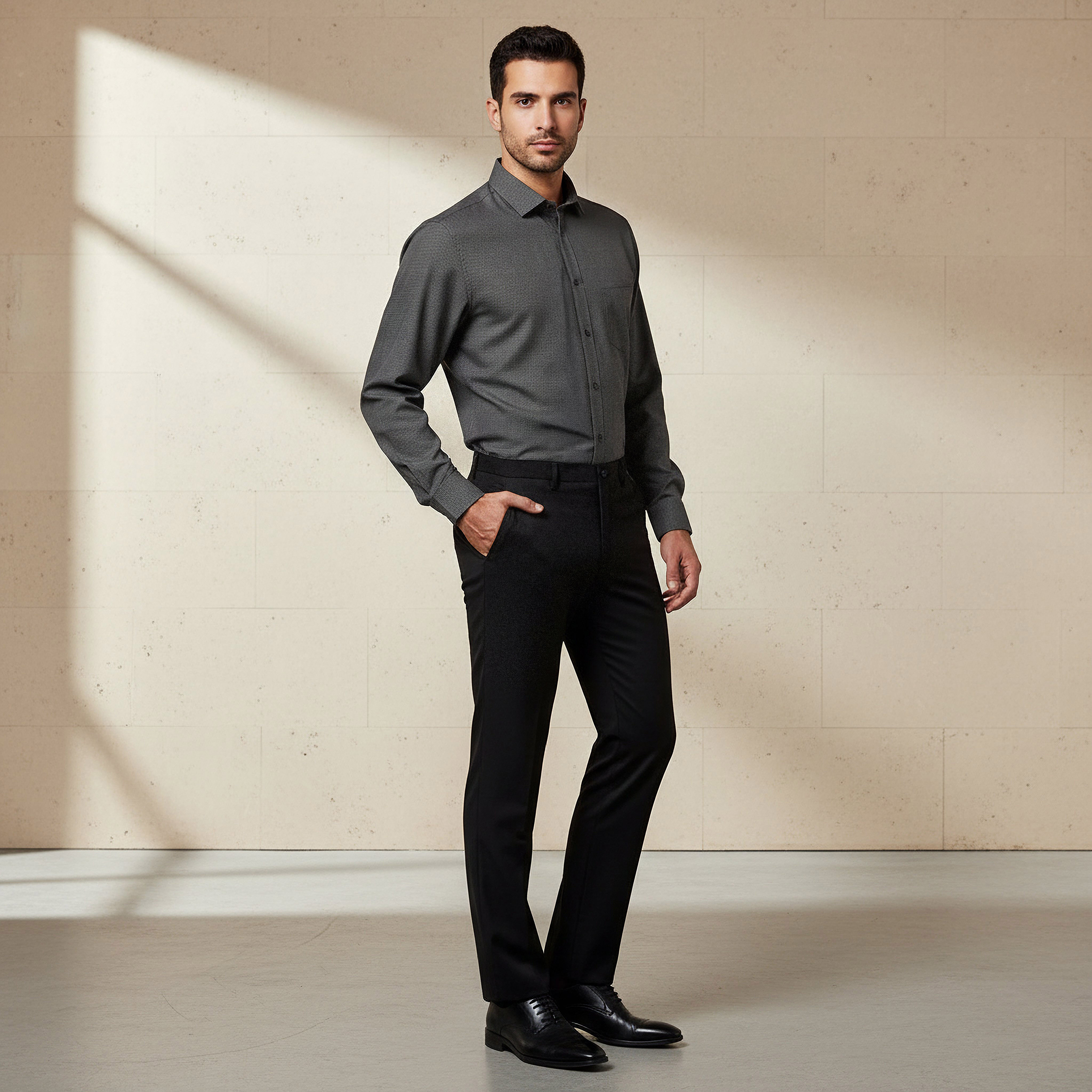 Men Regular Fit Collared Philaphil Long Sleeves Shirt-men-clothing-shirts-image-2