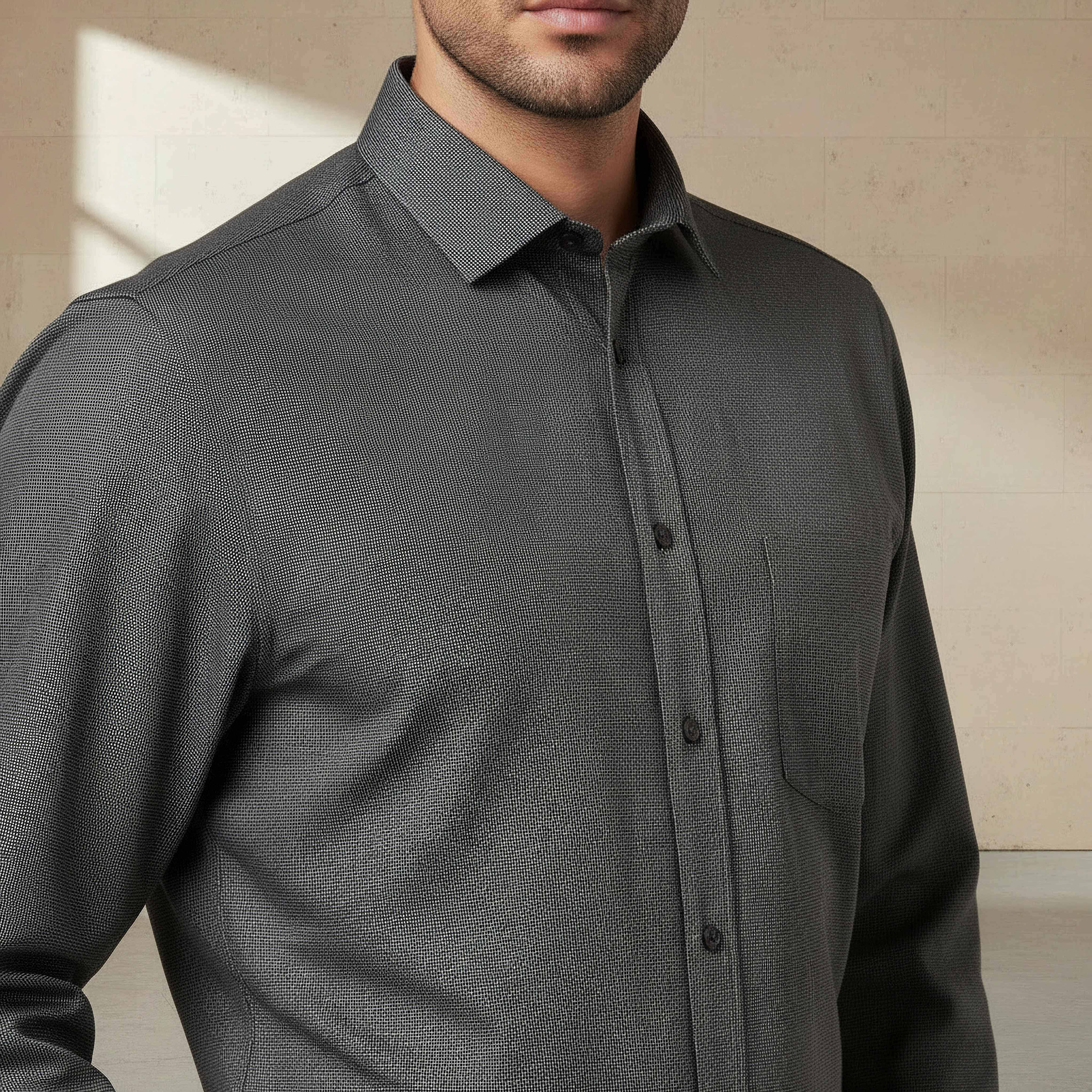 Men Regular Fit Collared Philaphil Long Sleeves Shirt-men-clothing-shirts-image-4