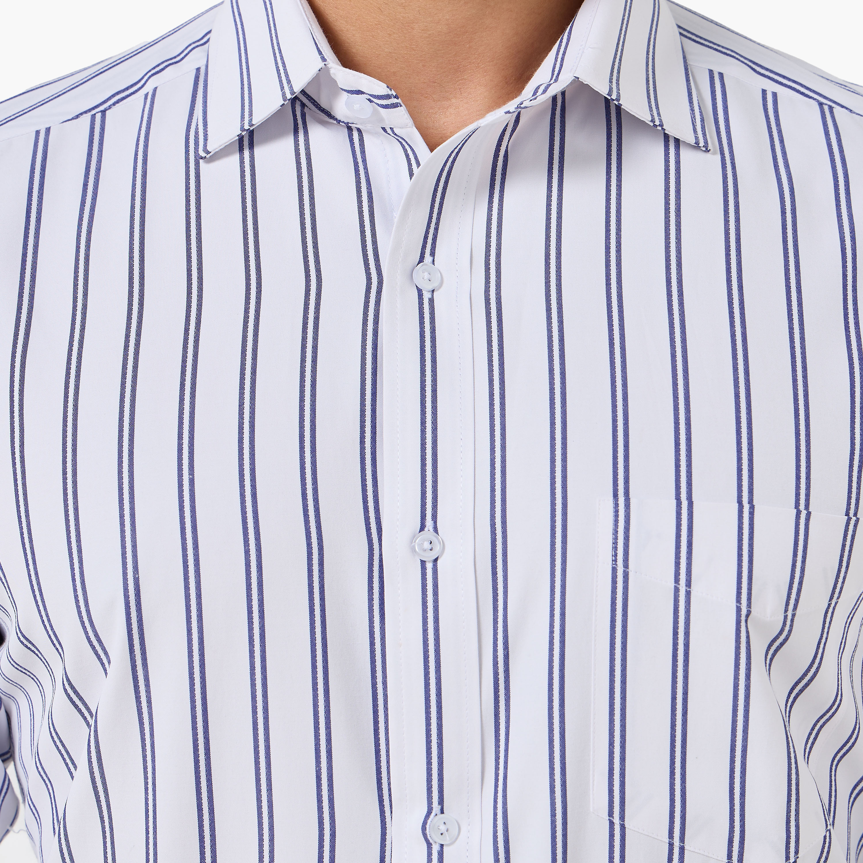 Men Collared Striped Long Sleeves Shirt-men-clothing-shirts-image-3