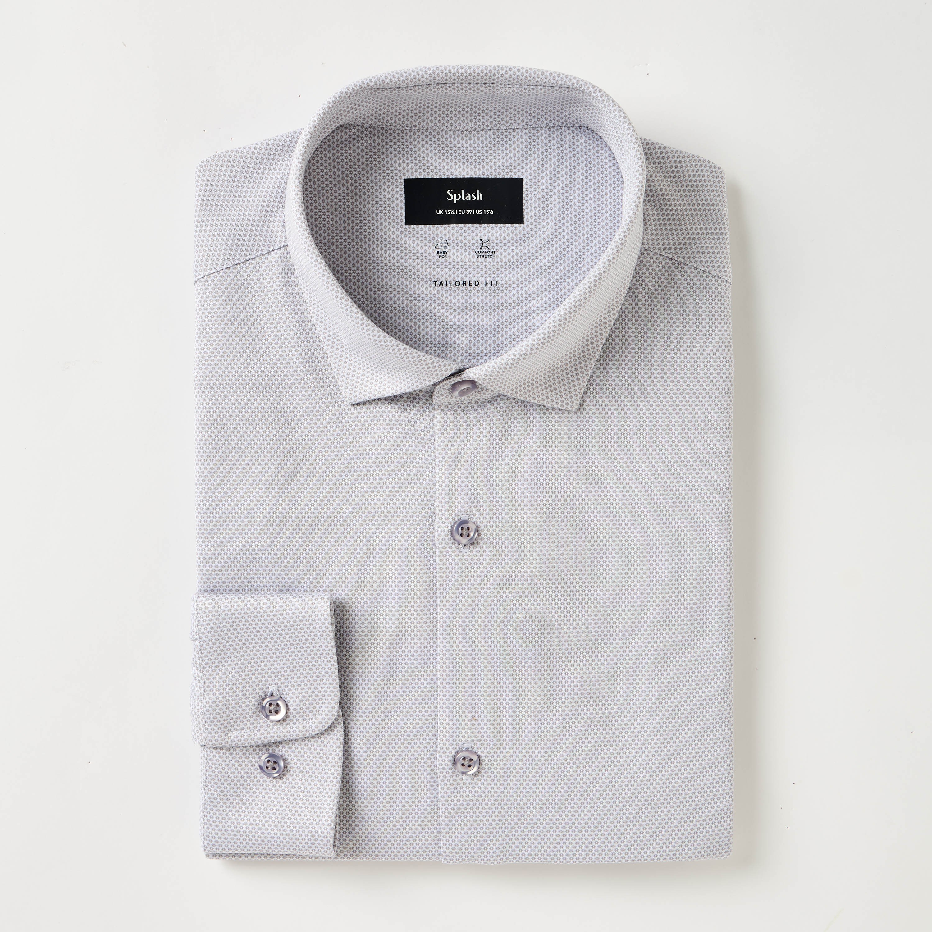 Men Regular Fit Collared Textured Long Sleeves Shirt-men-clothing-shirts-image-6