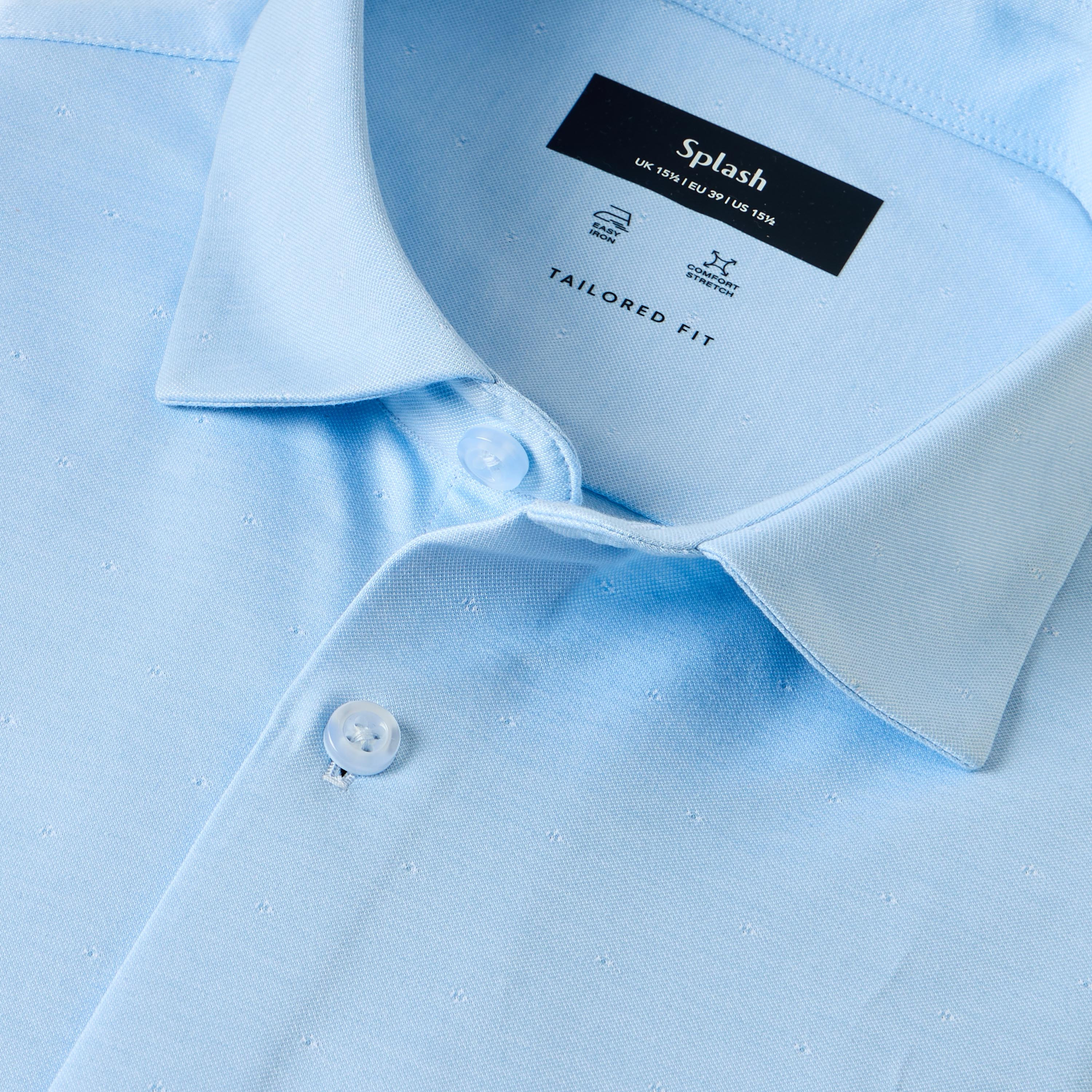 قميص بقصّة عادية وأكمام طويلة وياقة للرجال-men-clothing-shirts-image-2