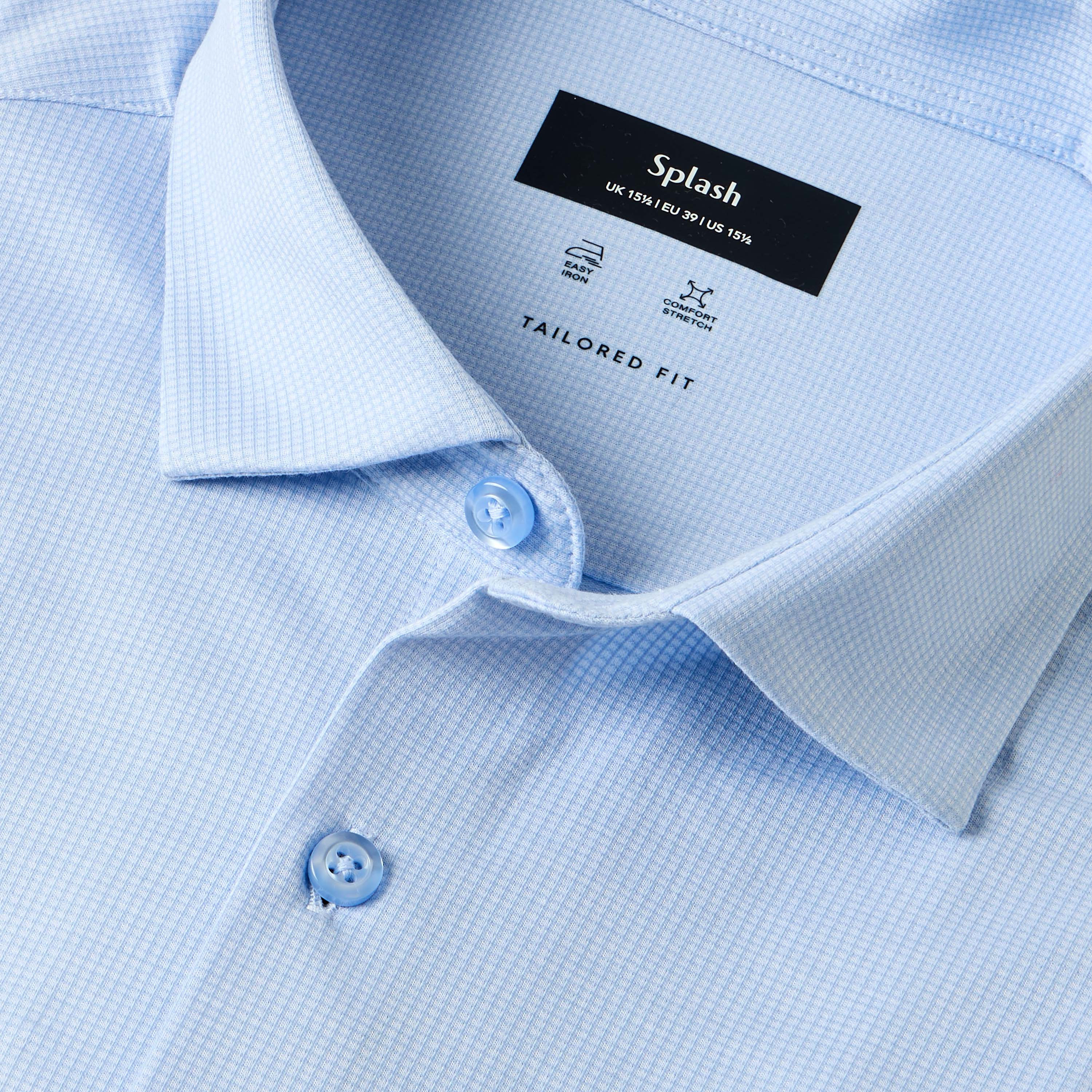 Men Regular Fit Collared Textured Long Sleeves Shirt-men-clothing-shirts-image-2
