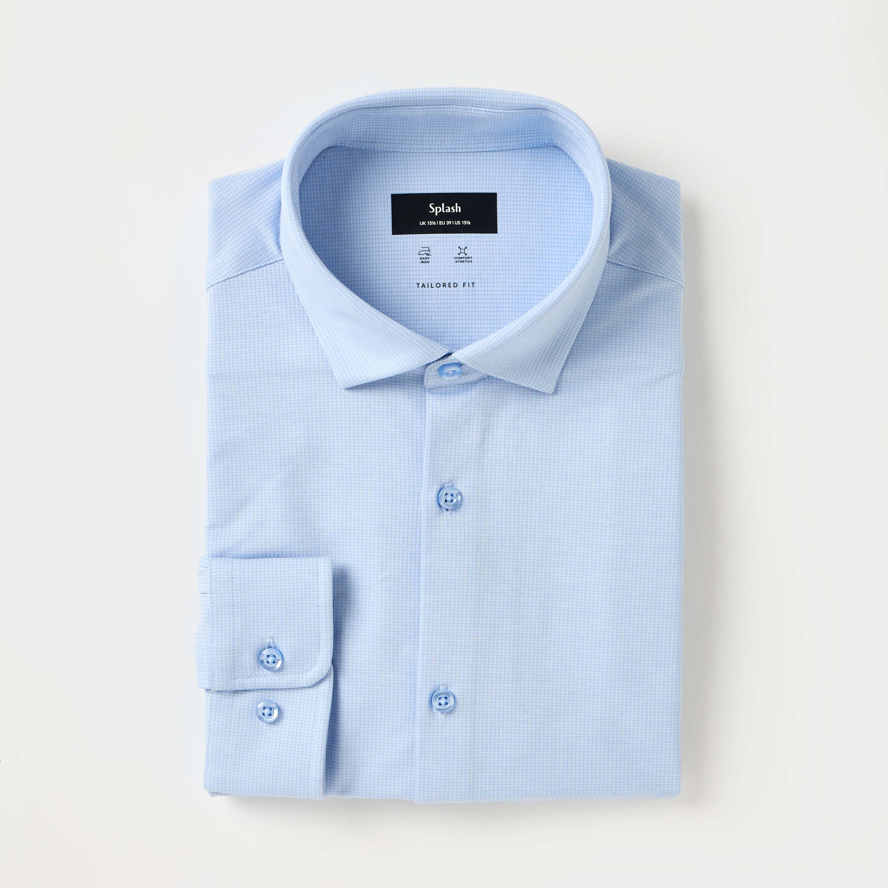 Men Regular Fit Collared Textured Long Sleeves Shirt-men-clothing-shirts-image-6
