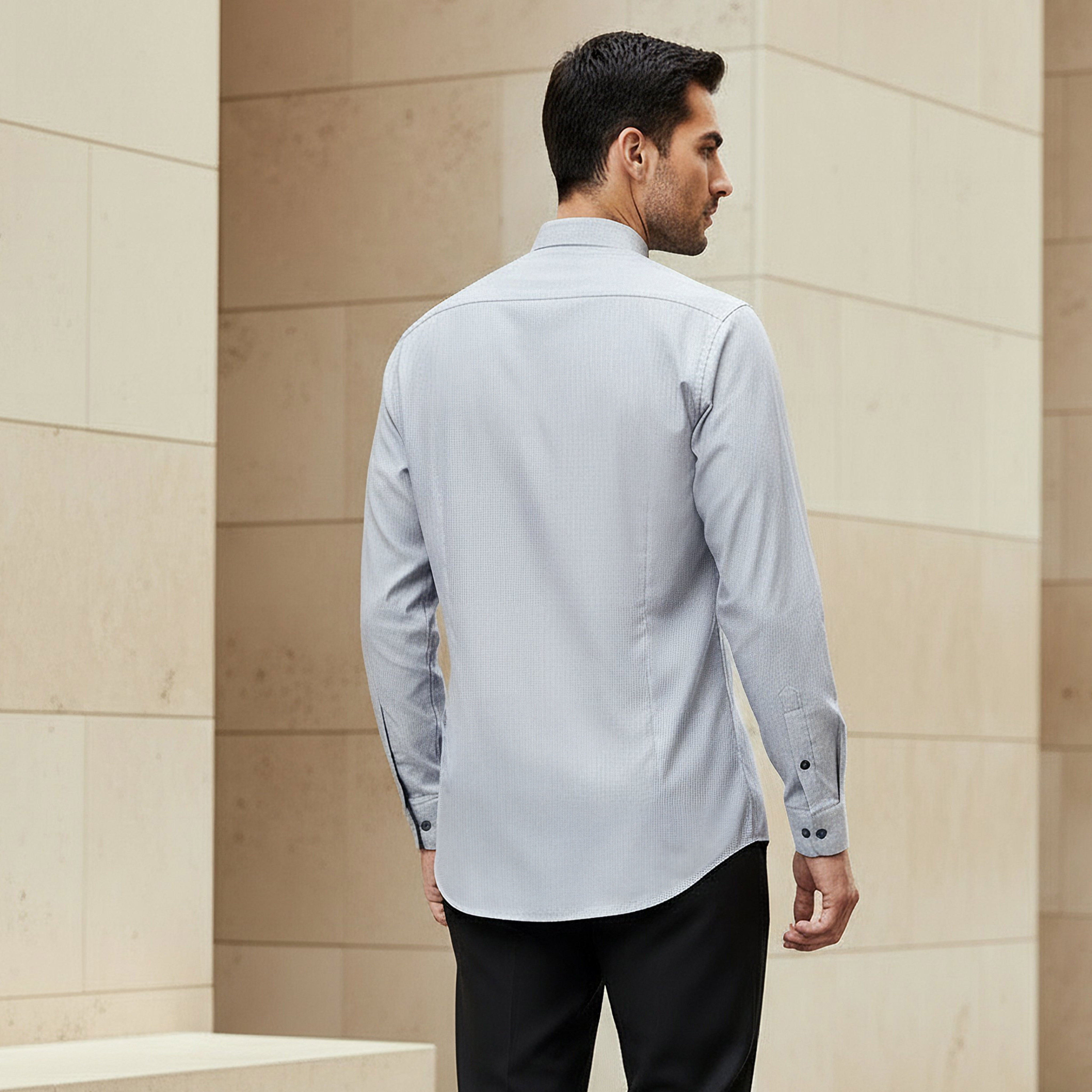 قميص رجالي مخطط بأكمام طويلة وياقة وقصة عادية-men-clothing-shirts-image-3