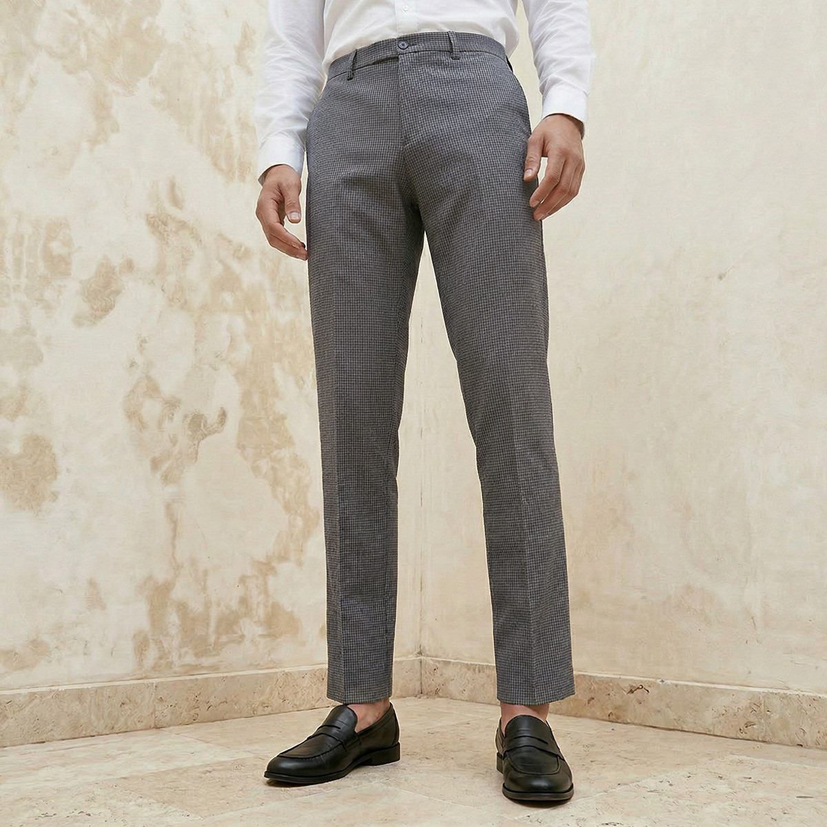 Slim Fit Flexi Waist Trousers-men-clothing-bottoms-trousersandchinos-trousers-image-1
