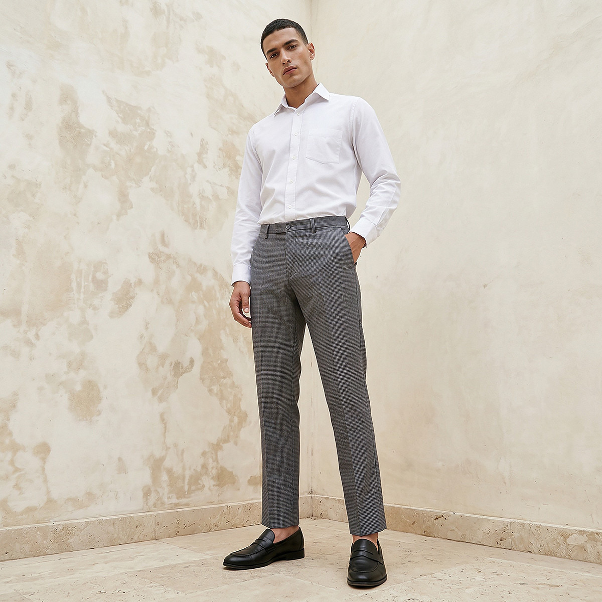 Slim Fit Flexi Waist Trousers-men-clothing-bottoms-trousersandchinos-trousers-image-3