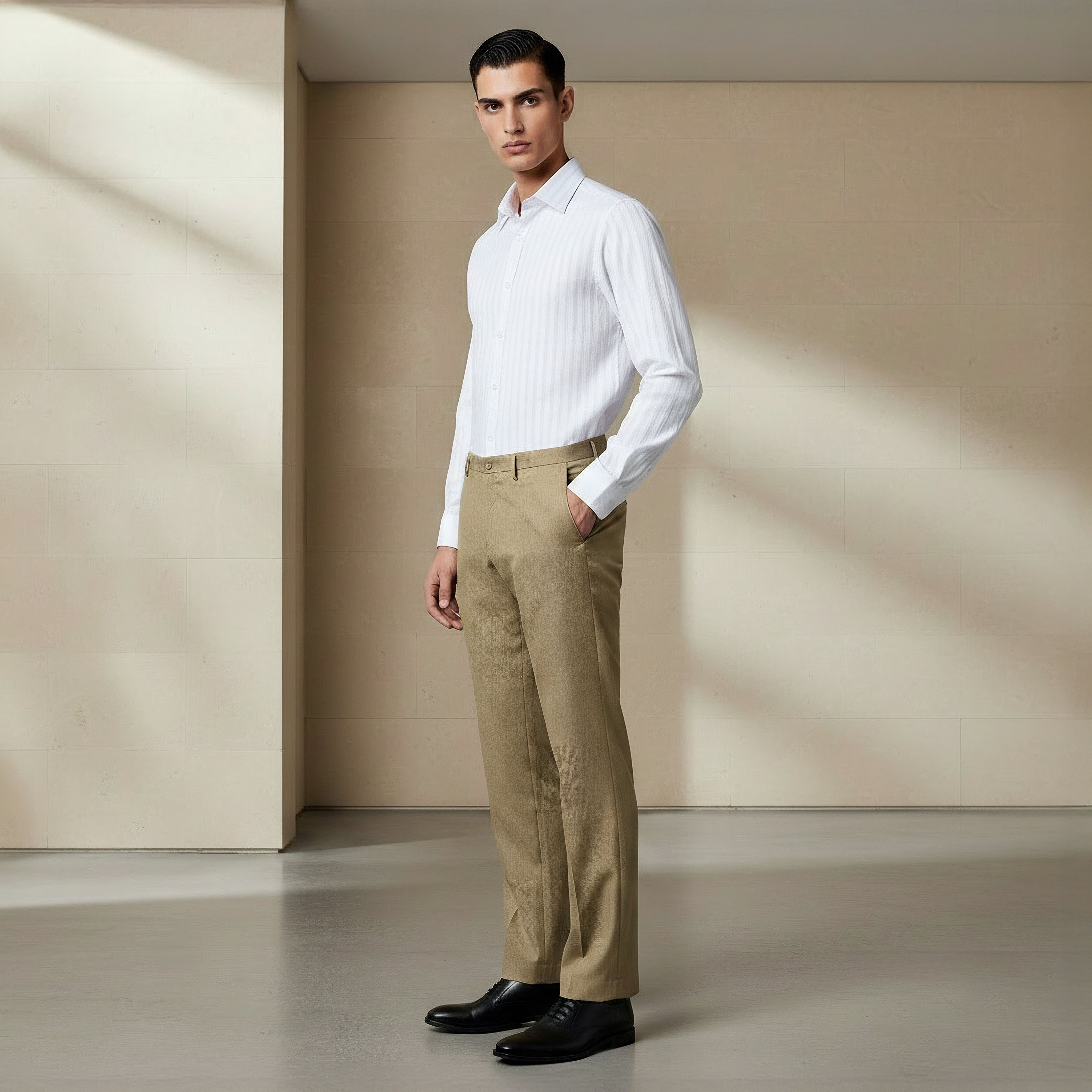 Slim Fit Flexi Waist Trousers-men-clothing-bottoms-trousersandchinos-trousers-image-2