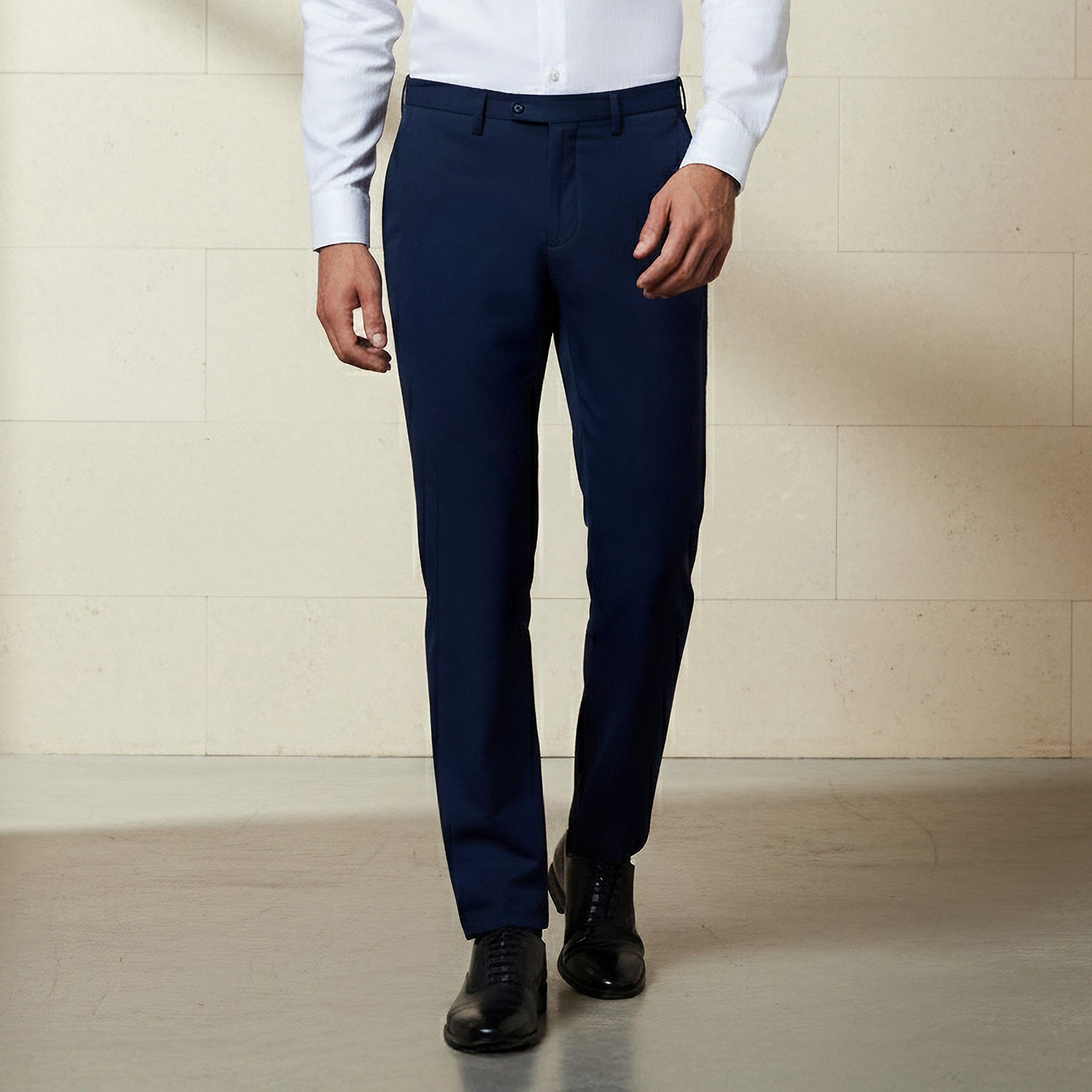 Slim Fit Flexi Waist Trousers-men-clothing-bottoms-trousersandchinos-trousers-image-1