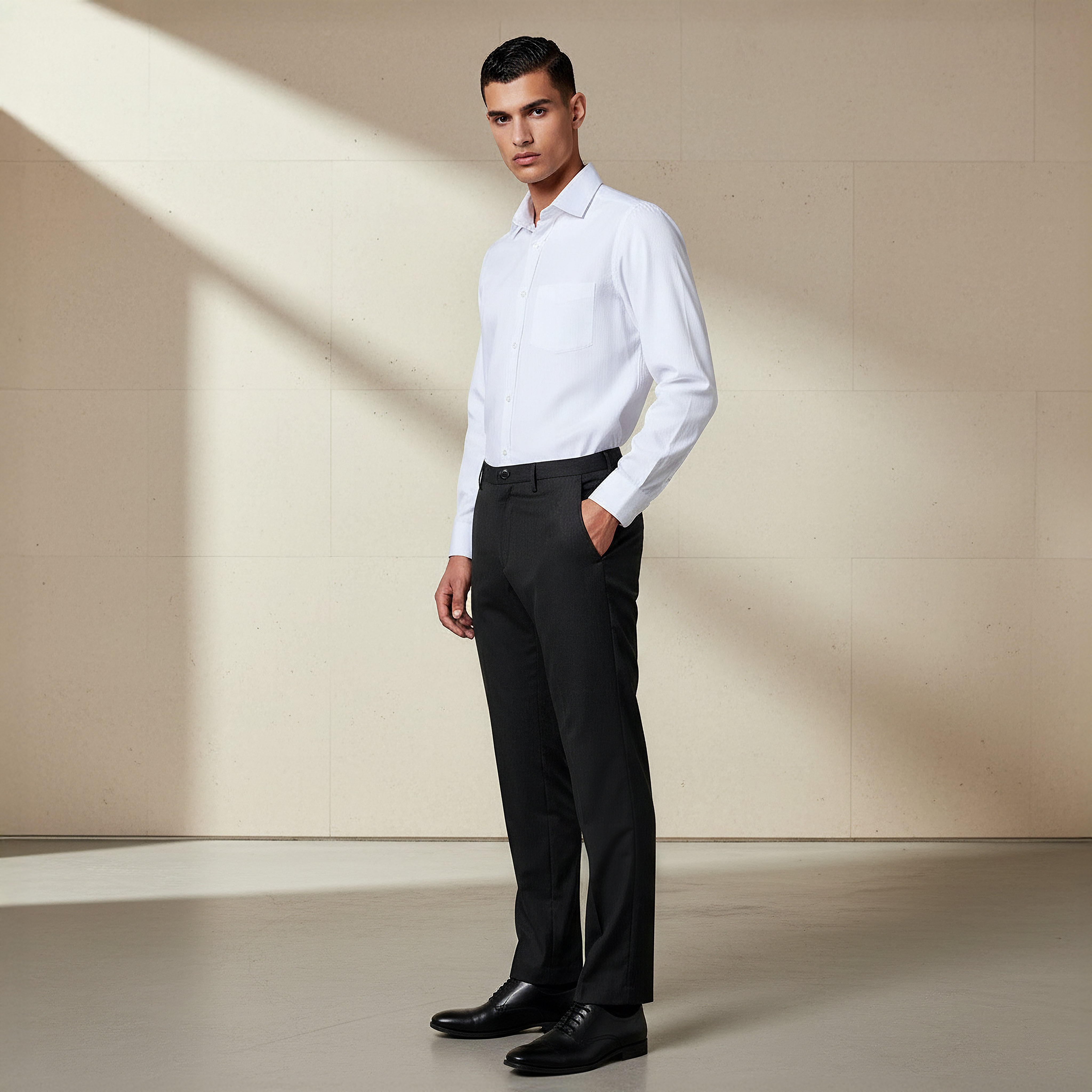 Slim Fit Flexi Waist Trousers-men-clothing-bottoms-trousersandchinos-trousers-image-2
