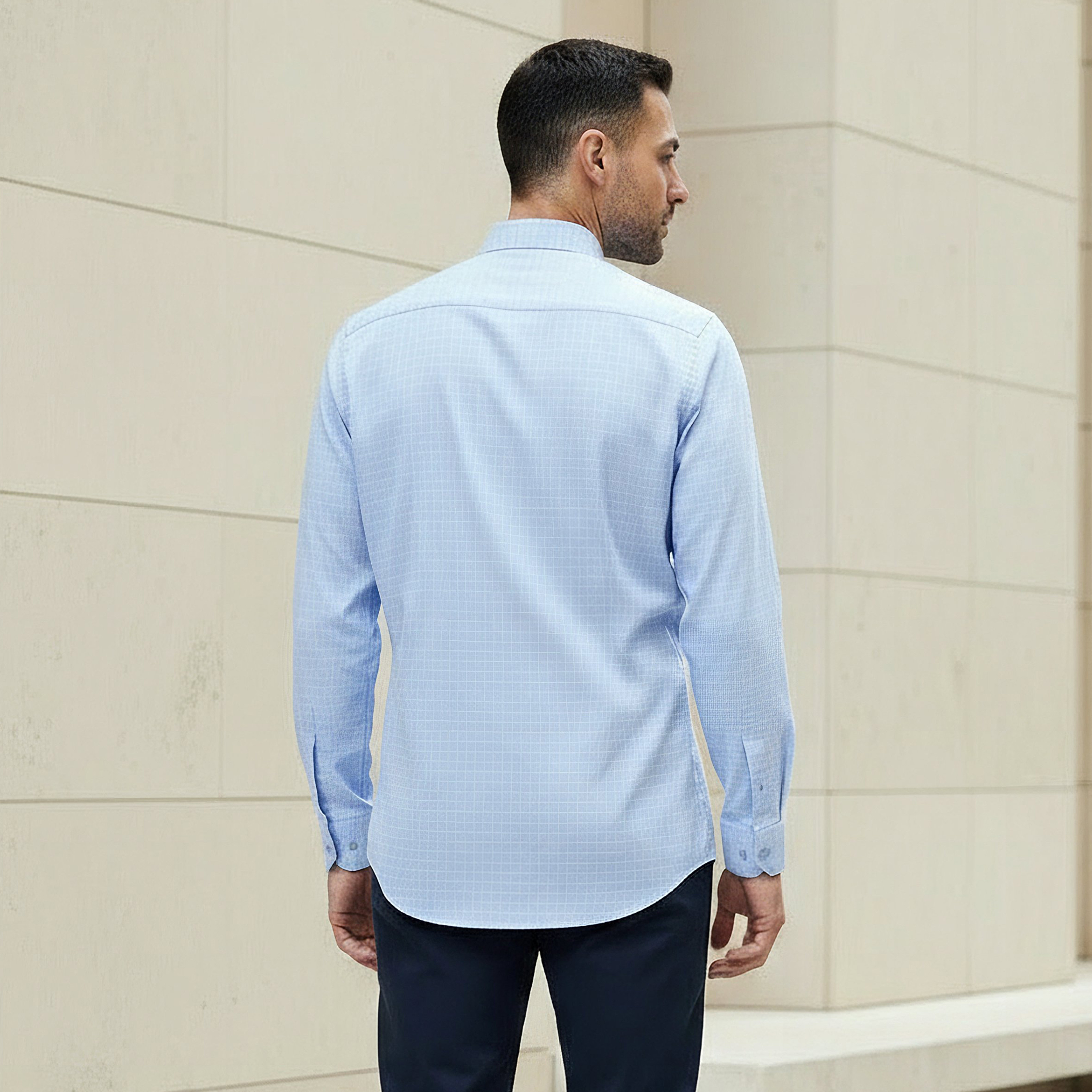 Men Regular Fit Checked Long Sleeve Shirt-men-clothing-shirts-image-3