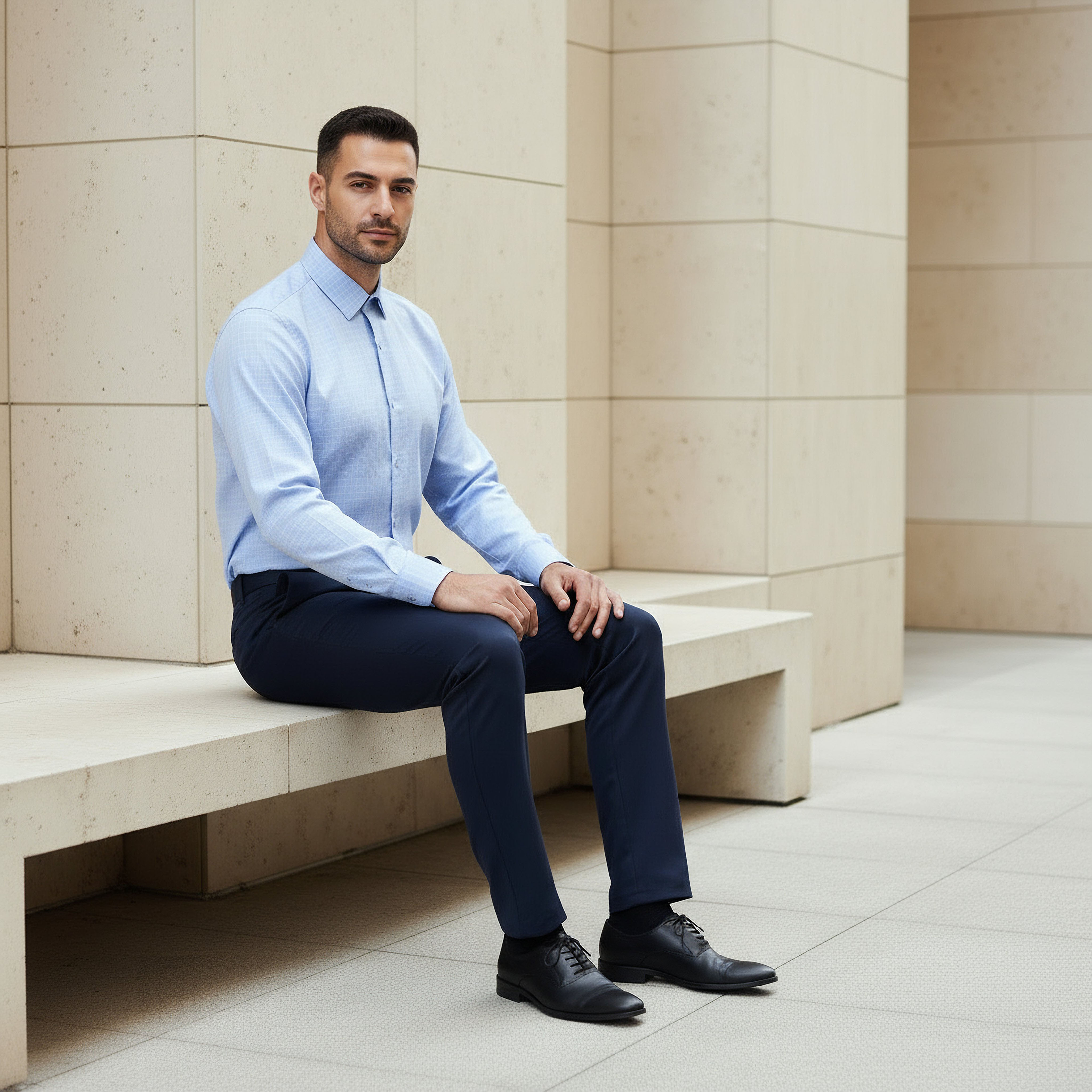 Men Regular Fit Checked Long Sleeve Shirt-men-clothing-shirts-image-5