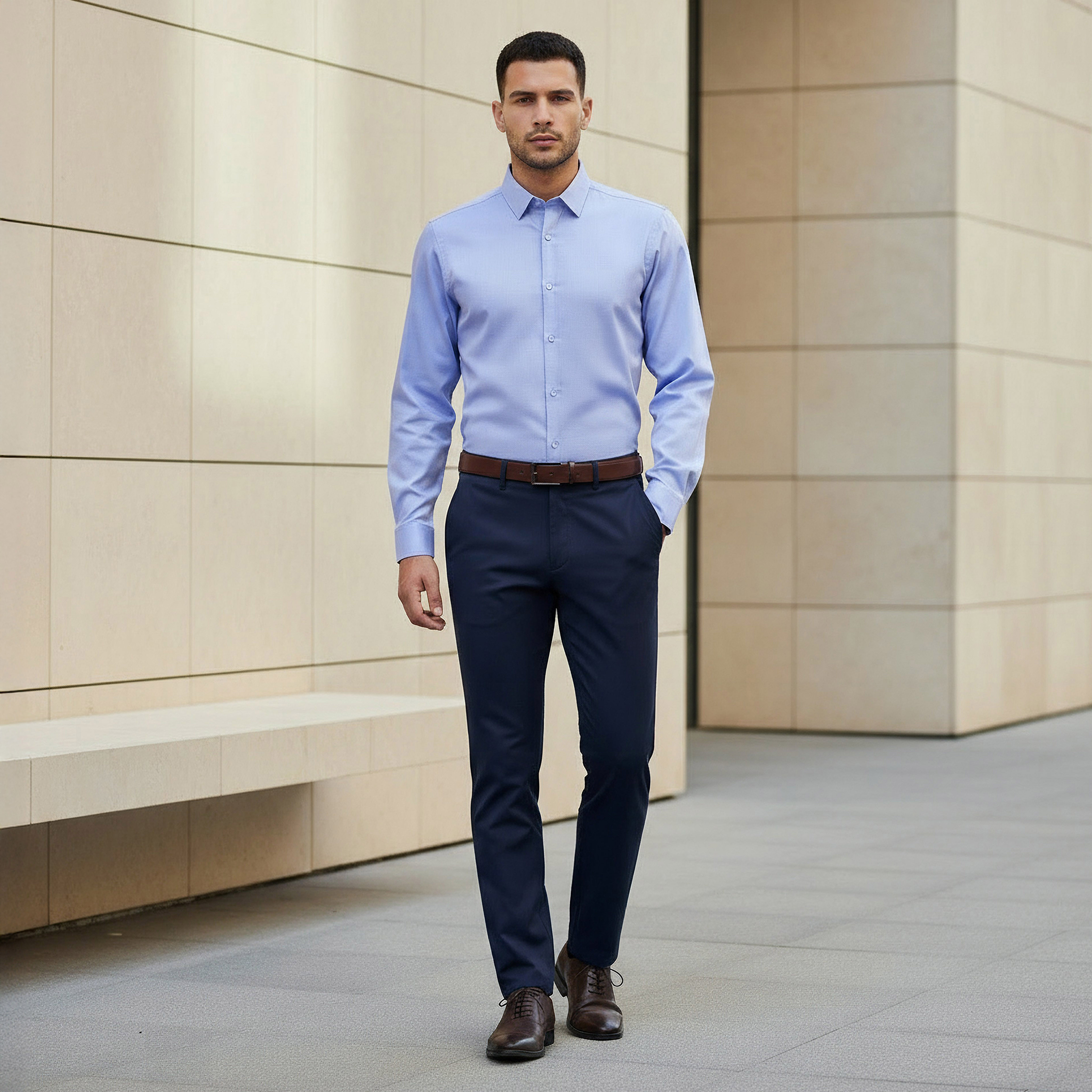 Men Regular Fit Textured Long Sleeve Shirt-men-clothing-shirts-image-4