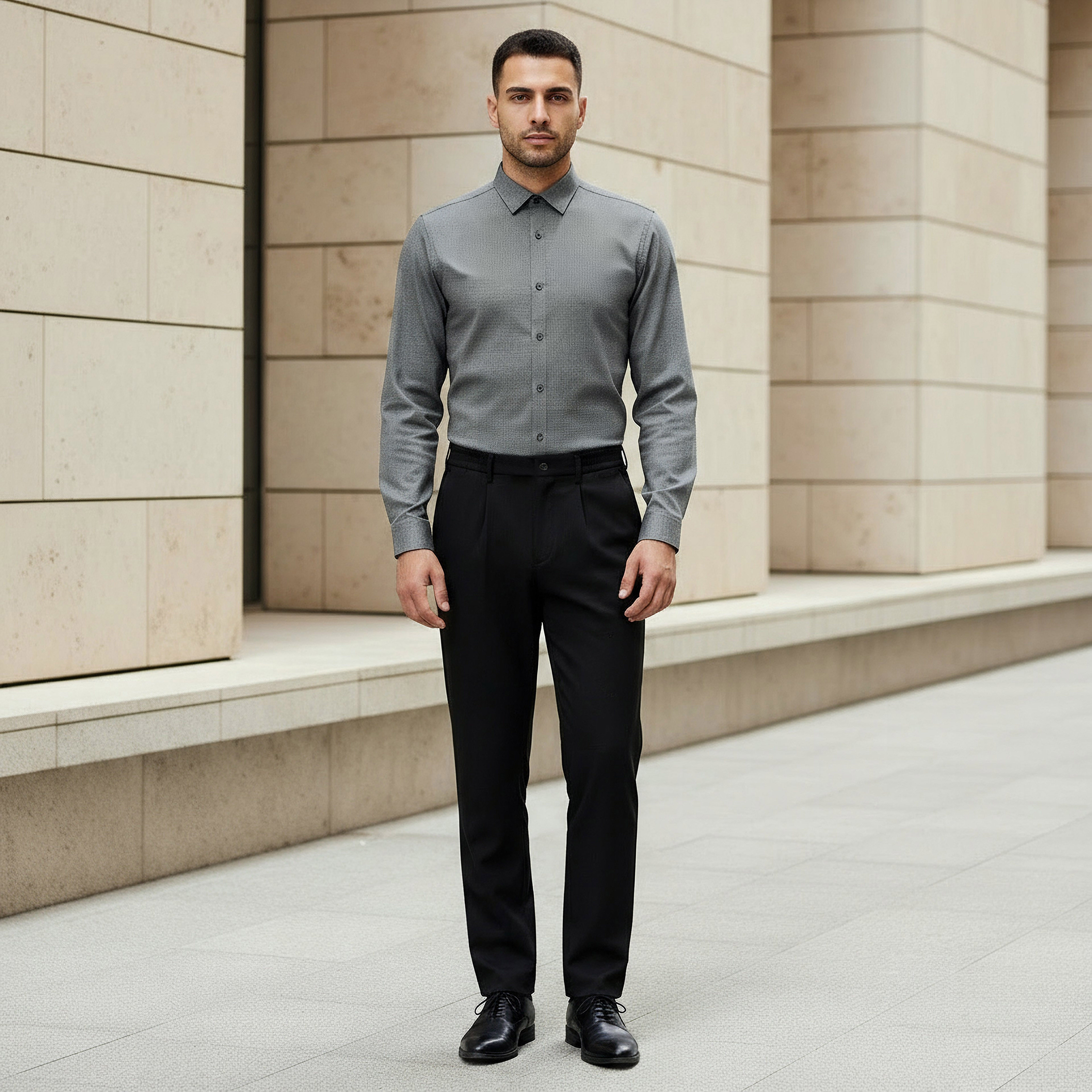 Men Regular Fit Textured Long Sleeve Shirt-men-clothing-shirts-image-4