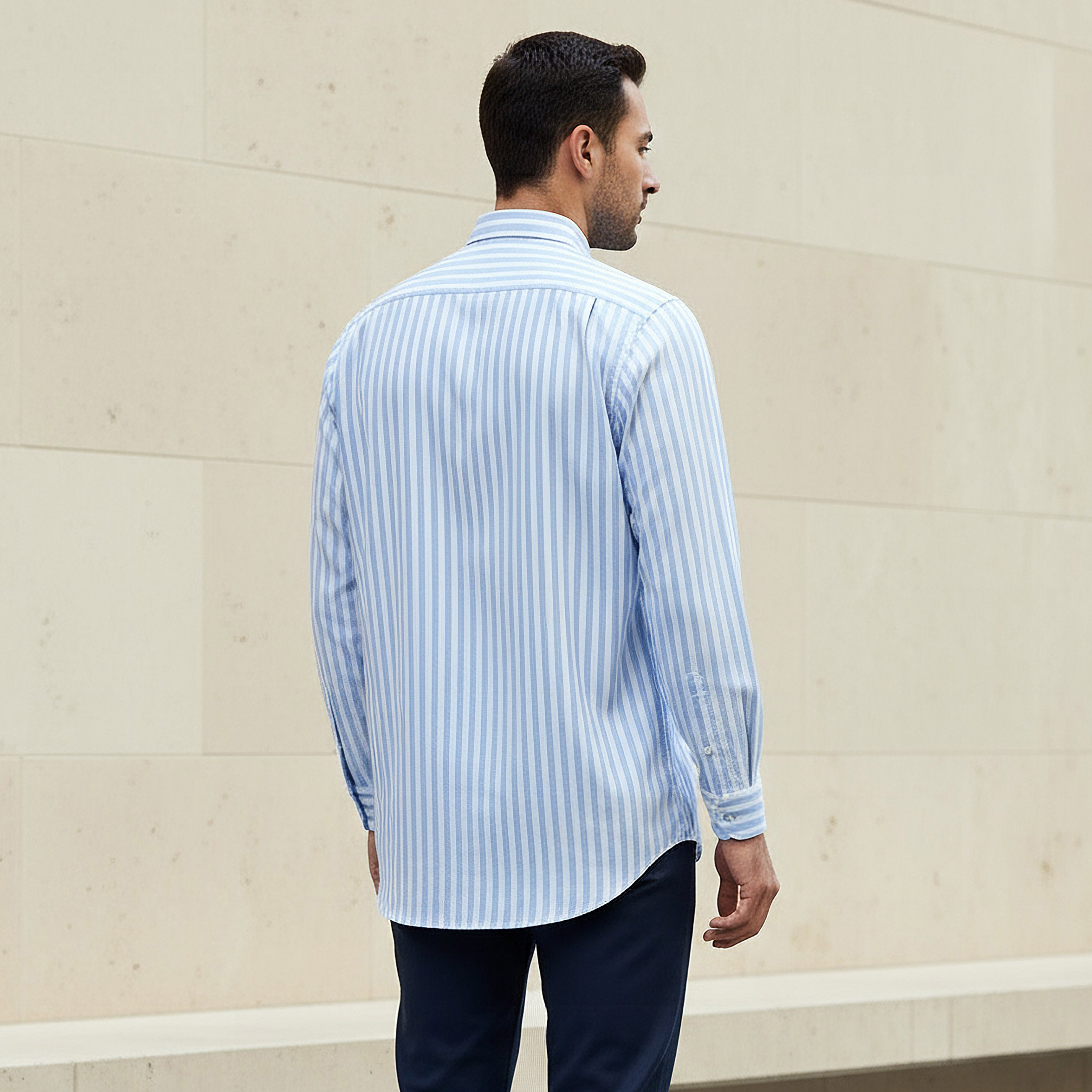 Men Regular Fit Striped Long Sleeve Shirt-men-clothing-shirts-image-3