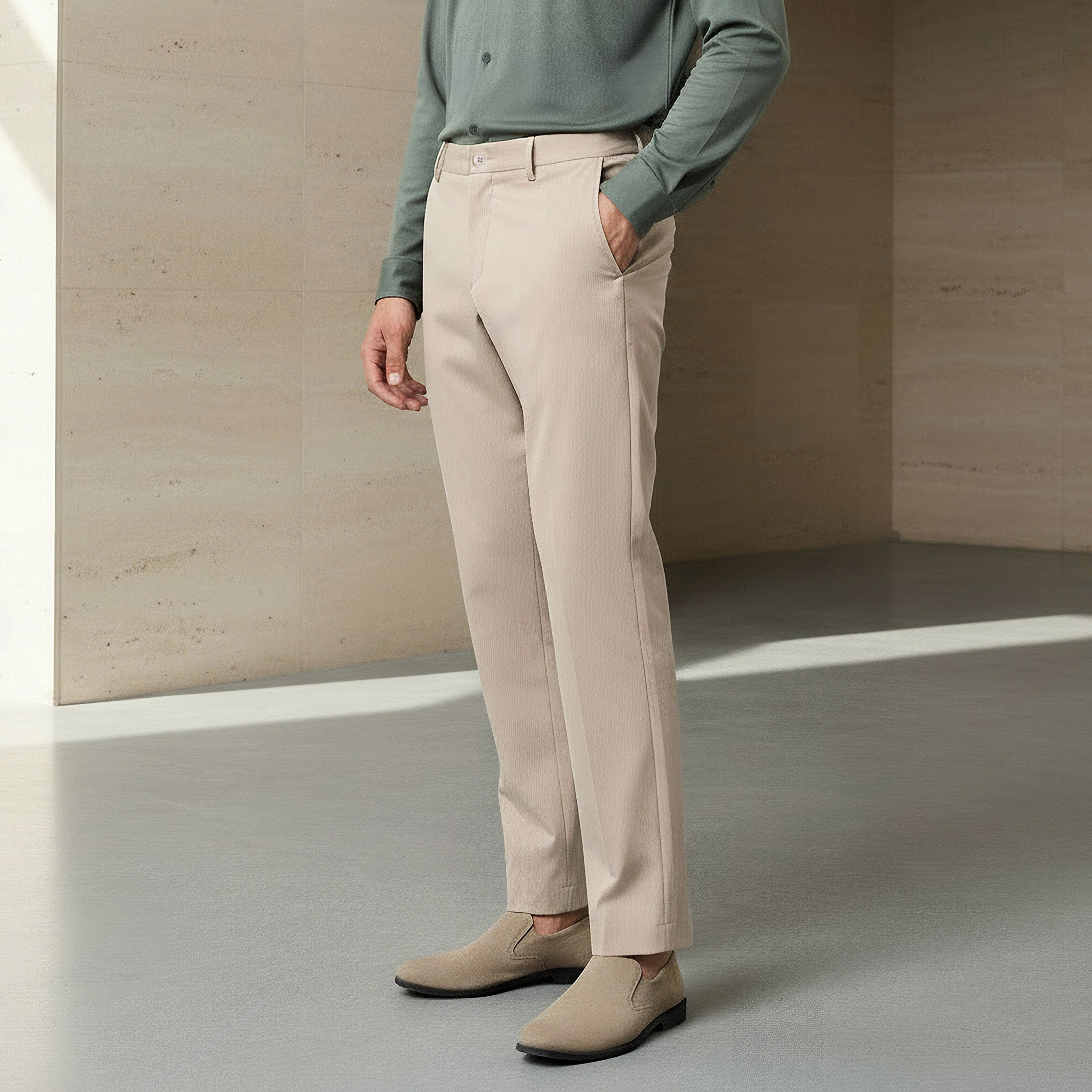Slim Fit Flexi Waist Trousers-men-clothing-bottoms-trousersandchinos-trousers-image-1