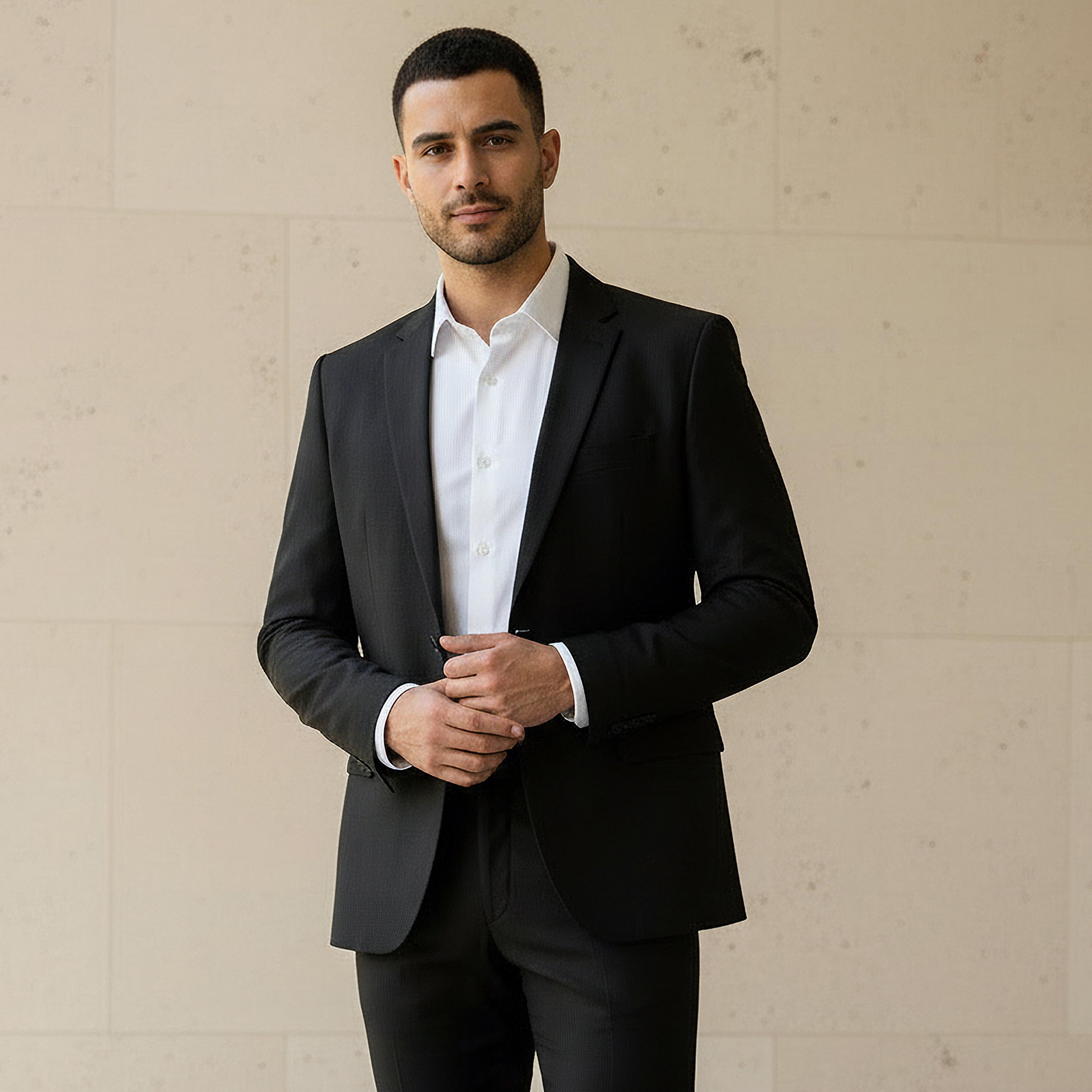 Men Slim Fit Herringbone Linen Blend Blazer-men-winterwear-jacketsandblazers-image-1