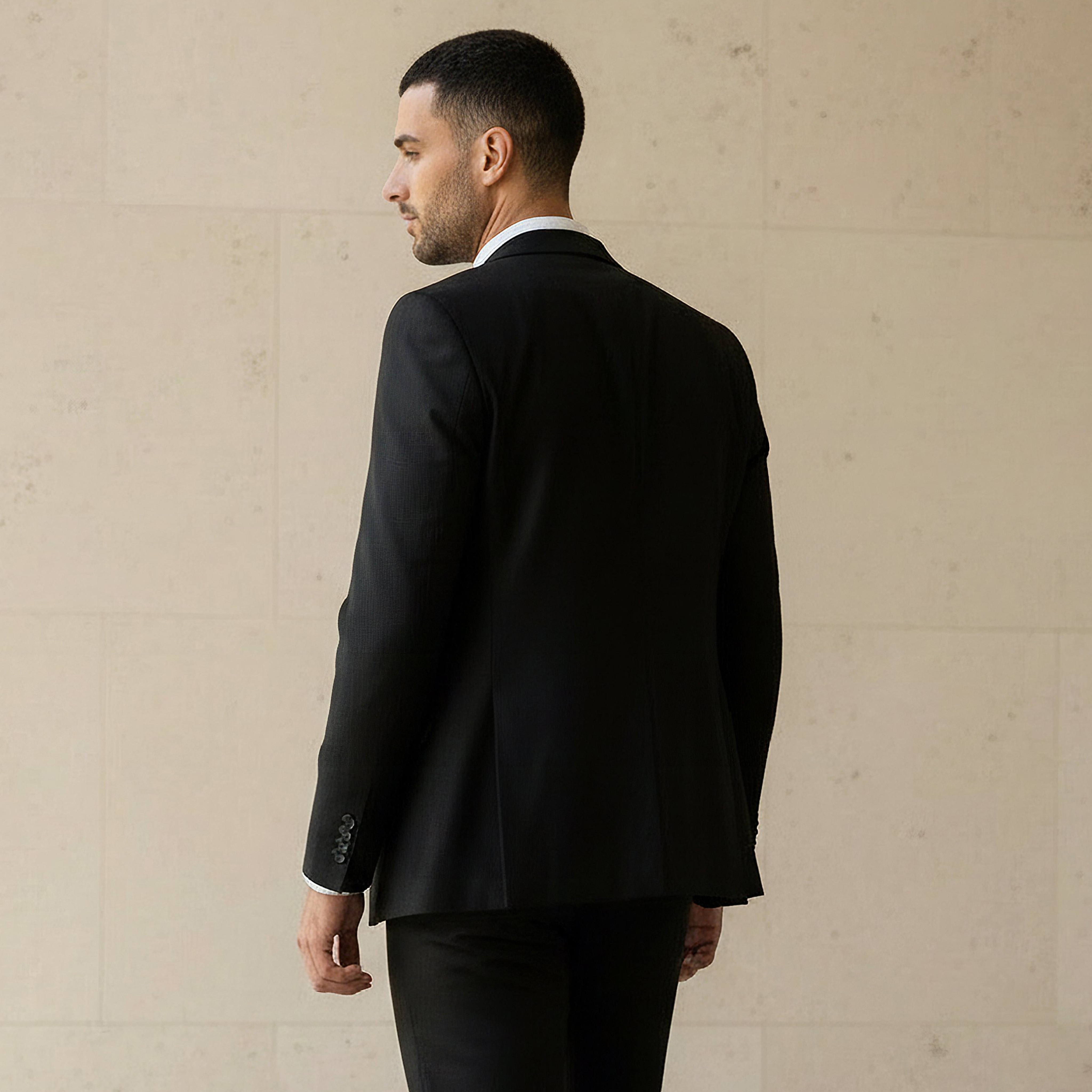 Men Slim Fit Herringbone Linen Blend Blazer-men-winterwear-jacketsandblazers-image-3