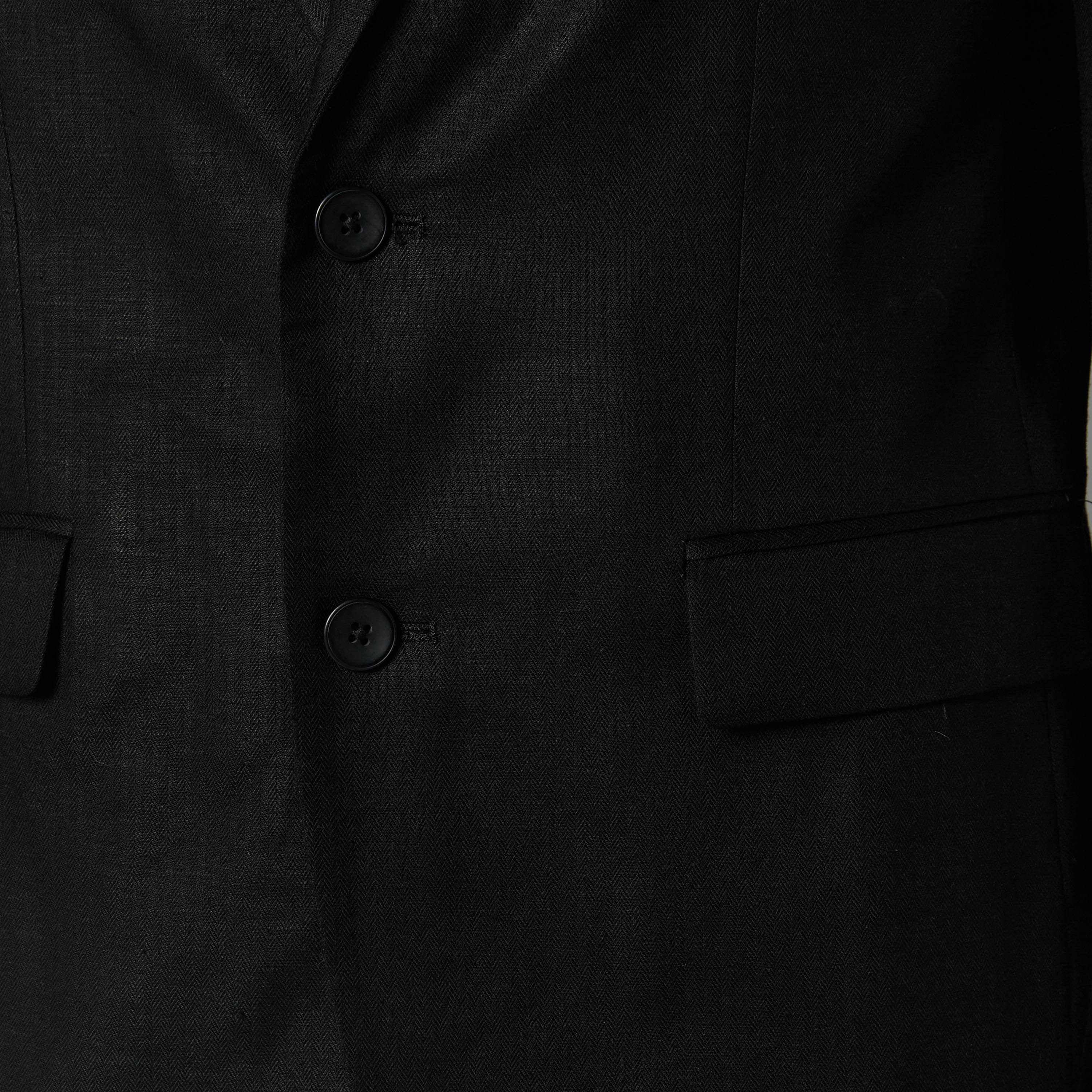 Men Slim Fit Herringbone Linen Blend Blazer-men-winterwear-jacketsandblazers-image-4