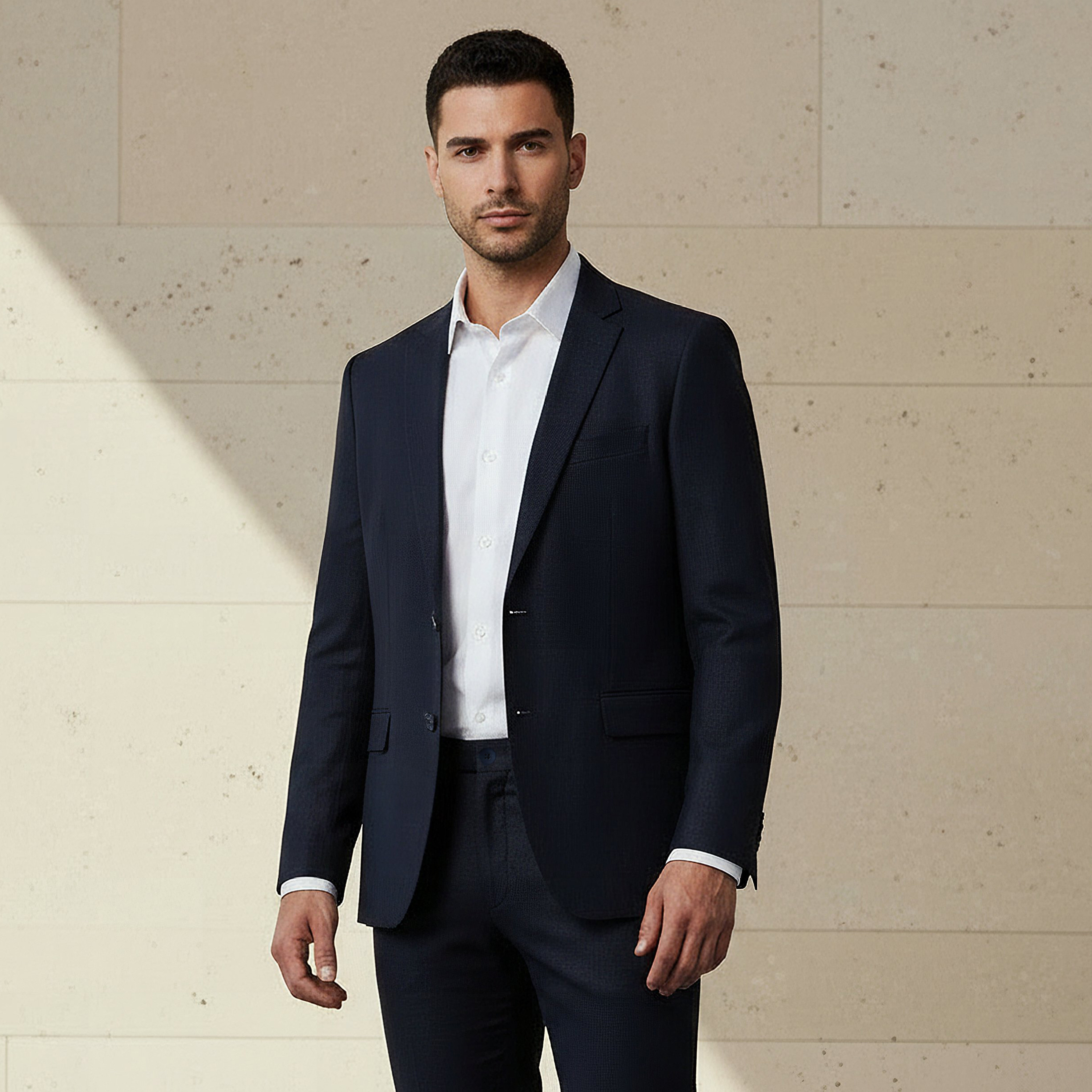 Men Slim Fit Herringbone Linen Blend Blazer-men-winterwear-jacketsandblazers-image-2