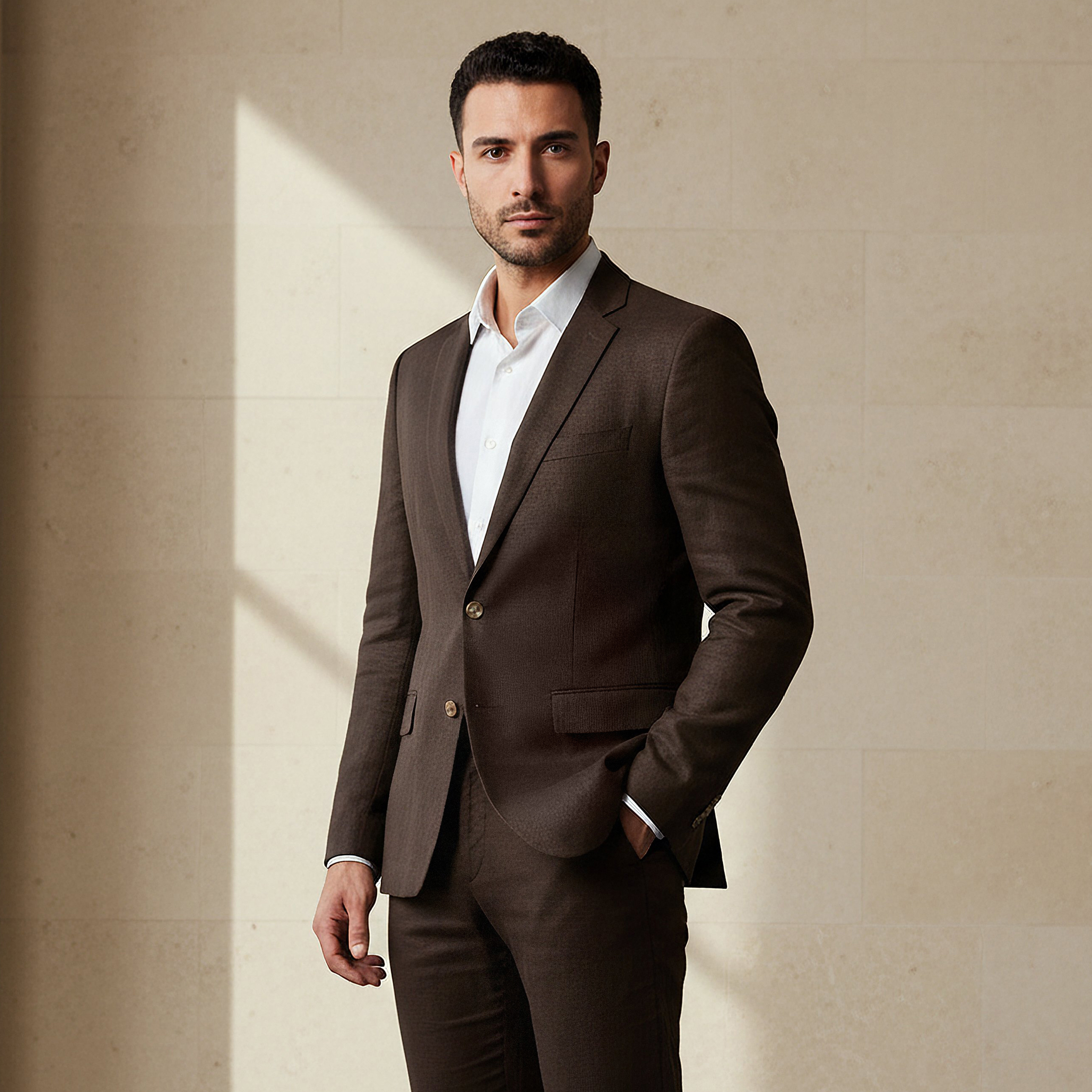 Men Slim Fit Herringbone Linen Blend Blazer-men-winterwear-jacketsandblazers-image-2