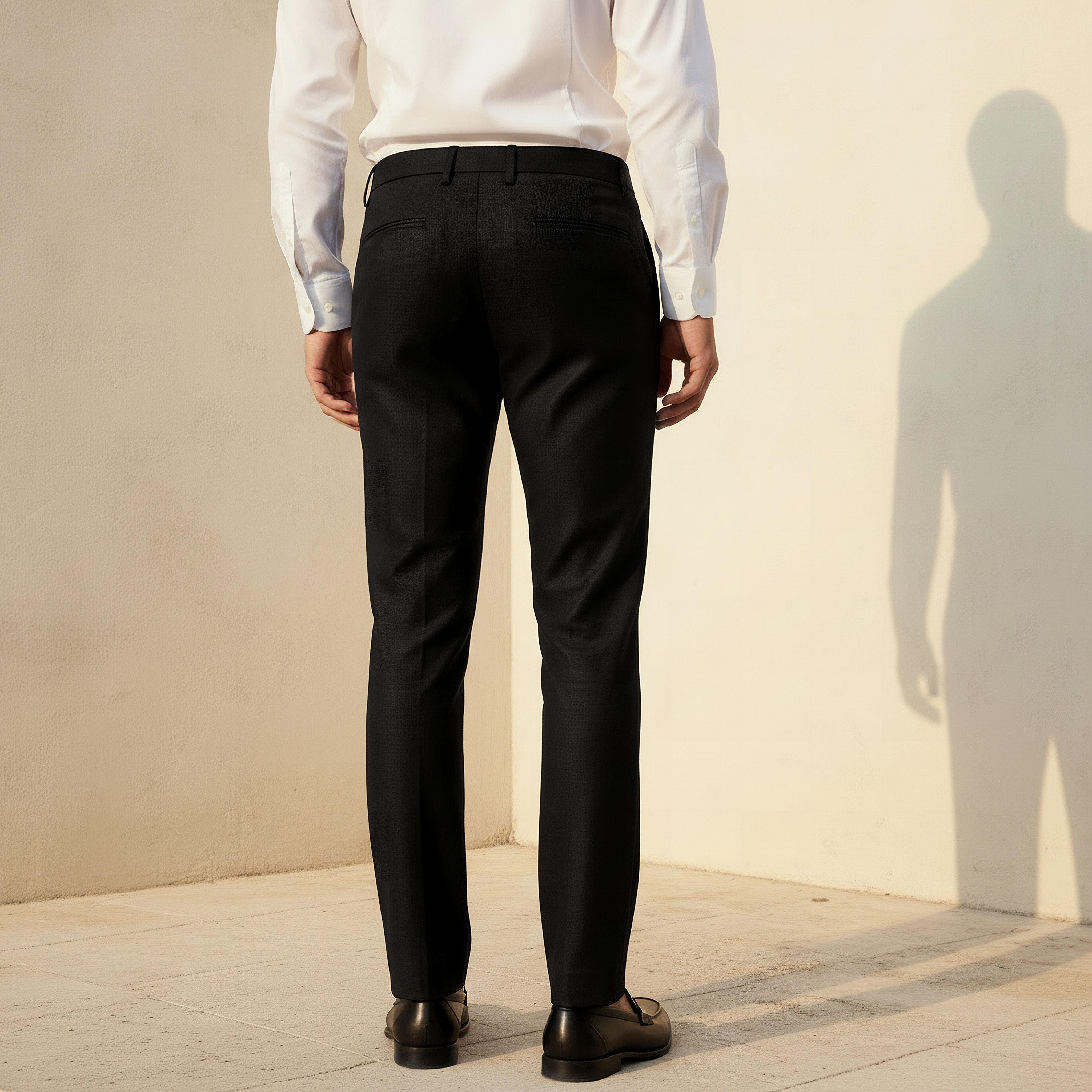 Slim Fit Linen Blend Flexi Waist Formal Trousers-men-clothing-coordsets-image-4