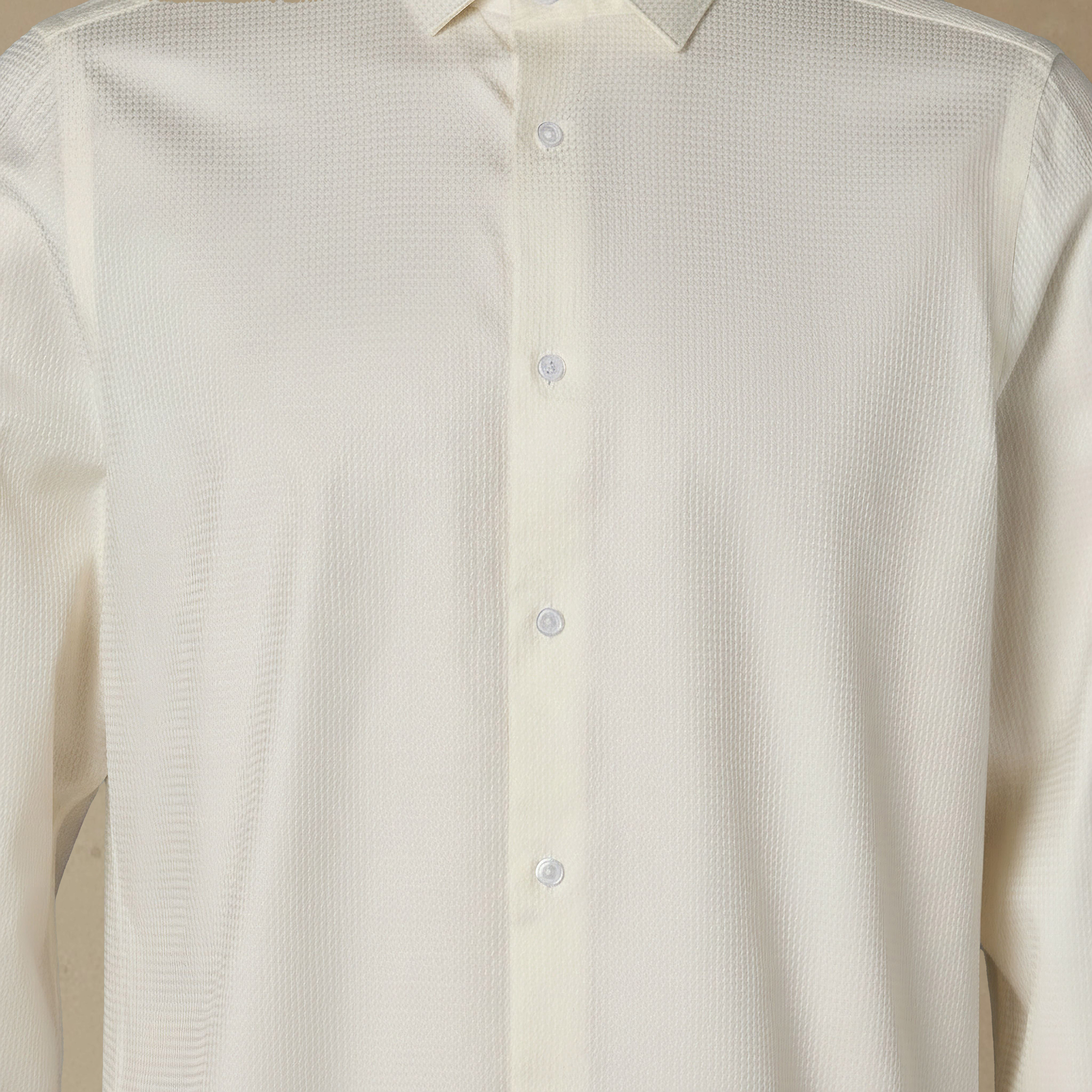 Men Regular Fit Collared Textured Long Sleeve Shirt-men-clothing-shirts-image-4