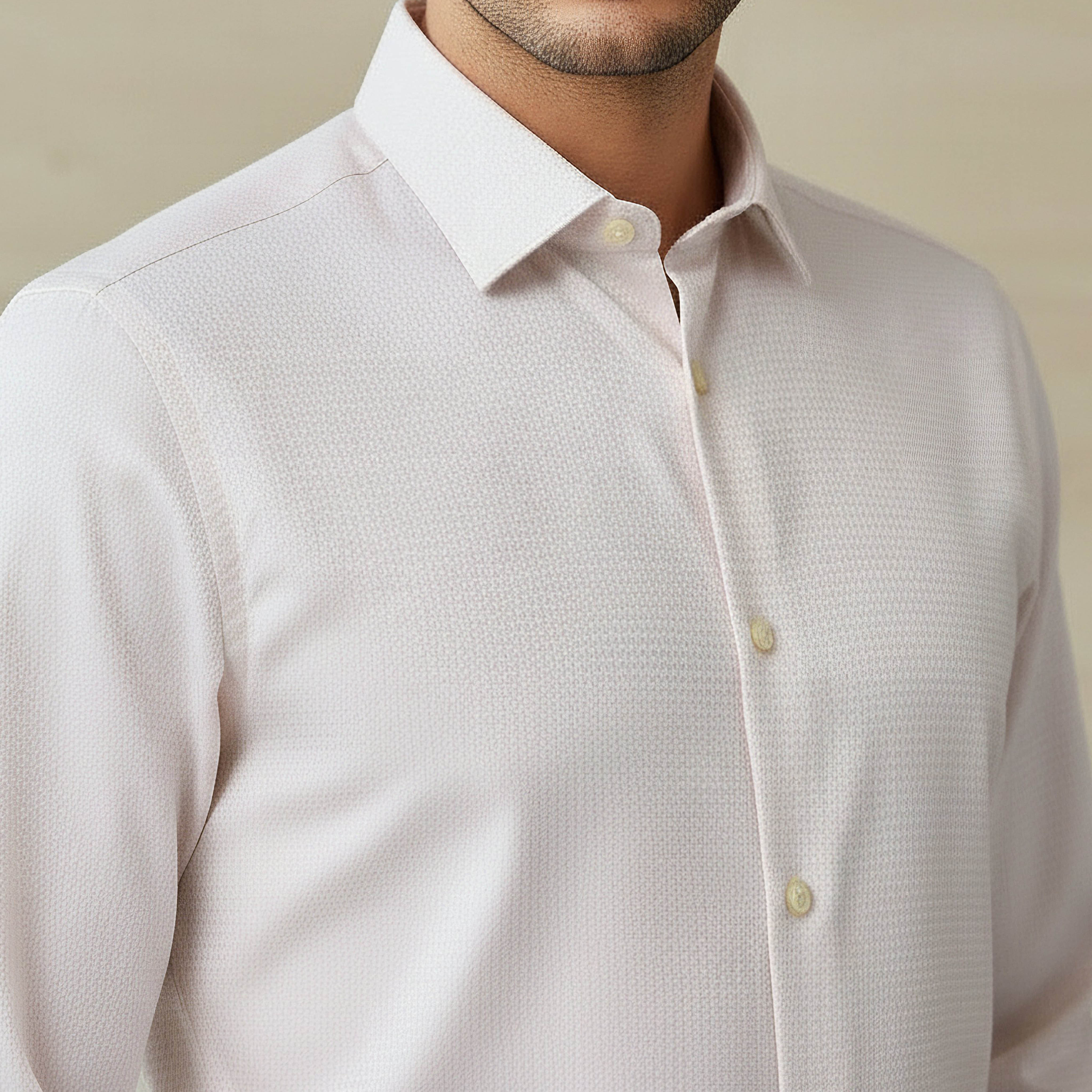 قميص بارز الملمس بأكمام طويلة وياقة وقصة عادية للرجال-men-clothing-shirts-image-4