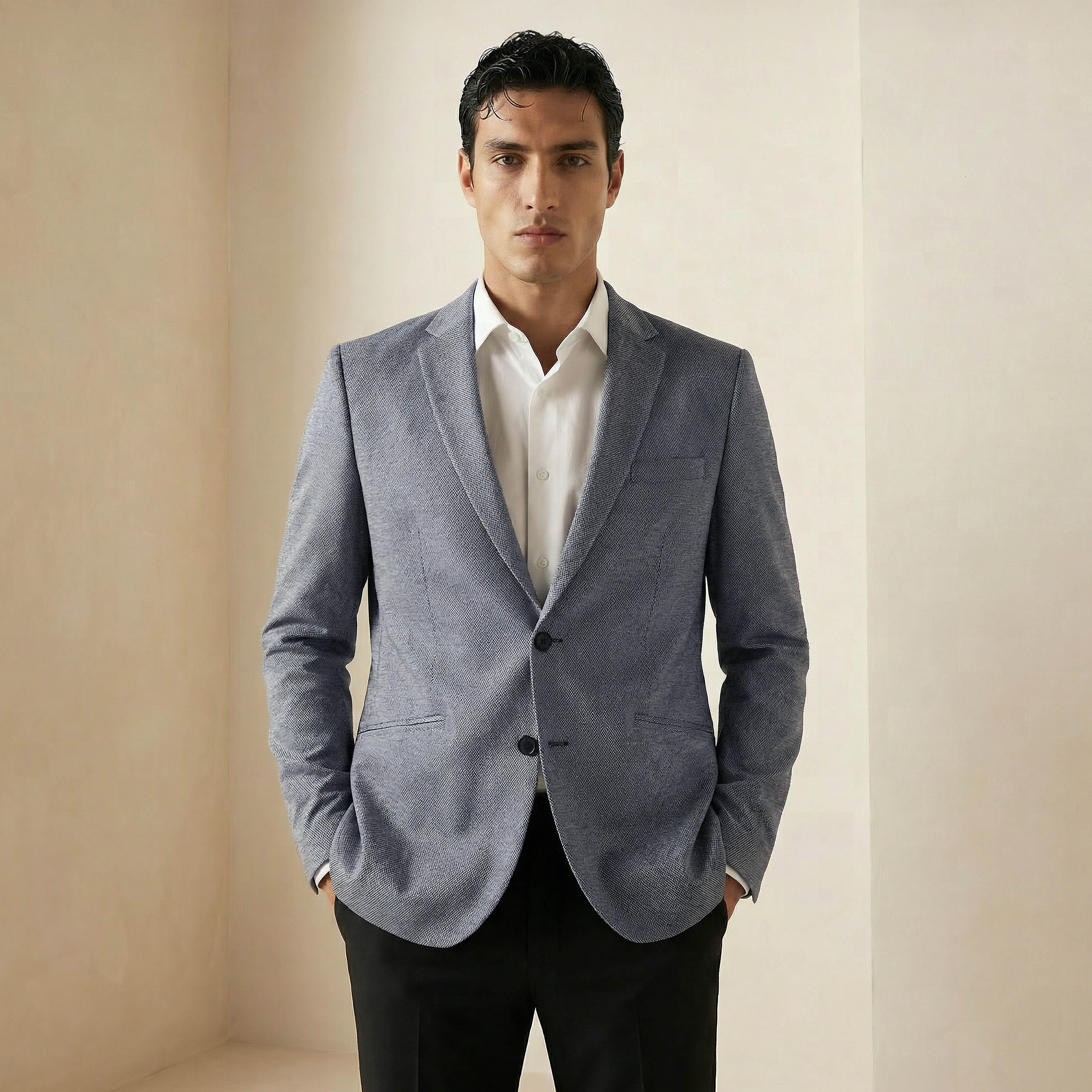 Men Slim Fit Notched Lapel Blazer-men-winterwear-jacketsandblazers-image-1