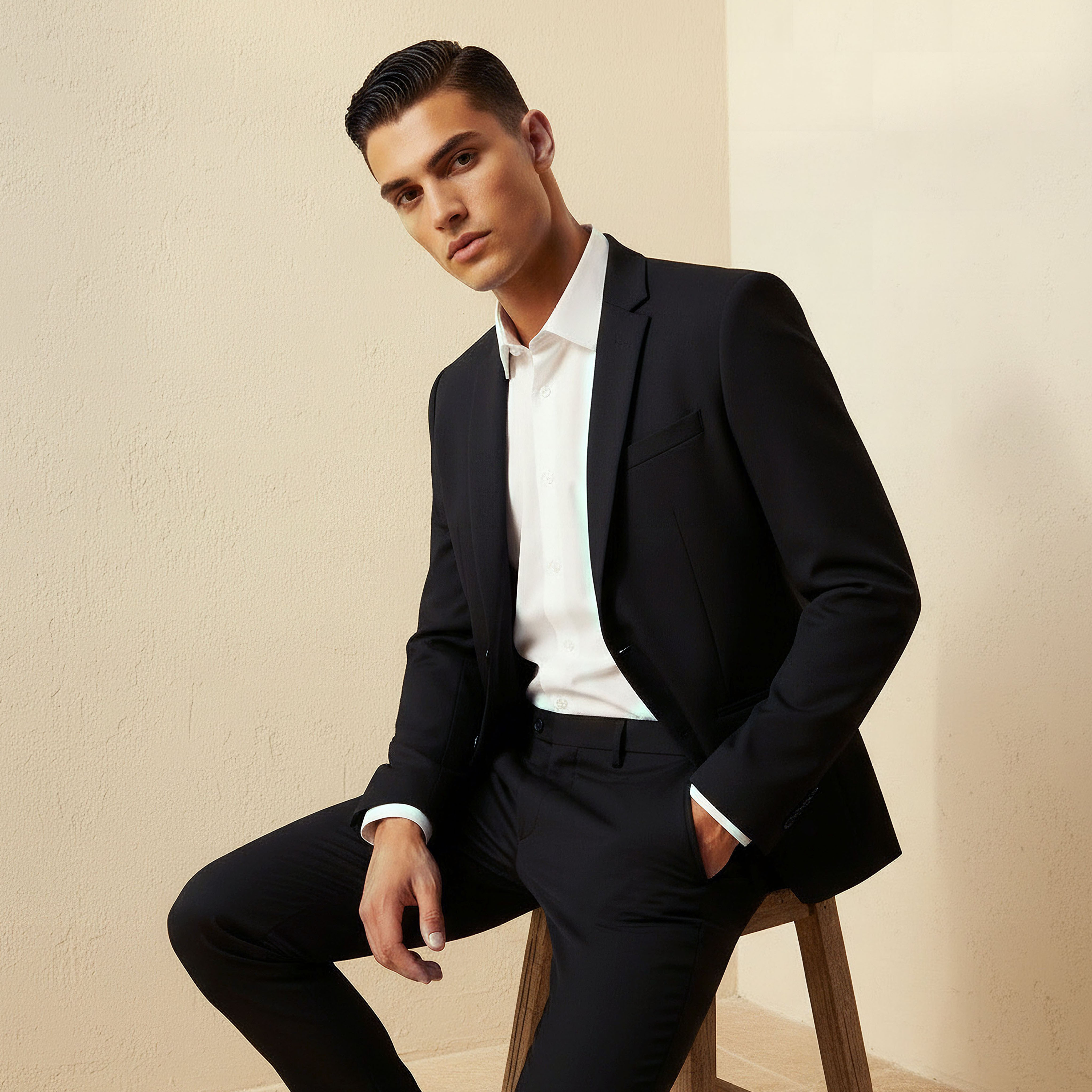 Men Slim Fit Notched Lapel Blazer-men-winterwear-jacketsandblazers-image-1