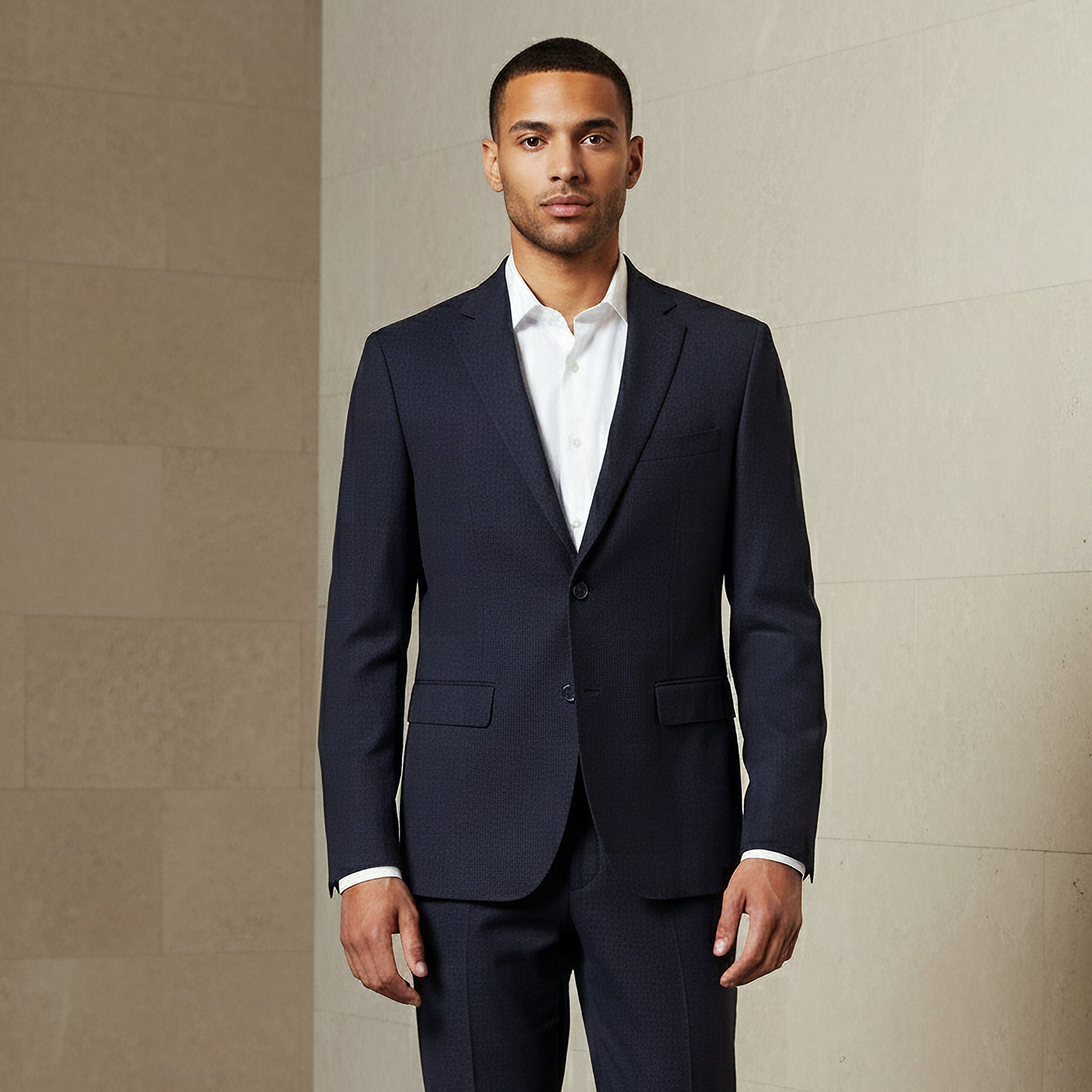 Men Slim Fit Textured Dobby Blazer-men-winterwear-jacketsandblazers-image-1