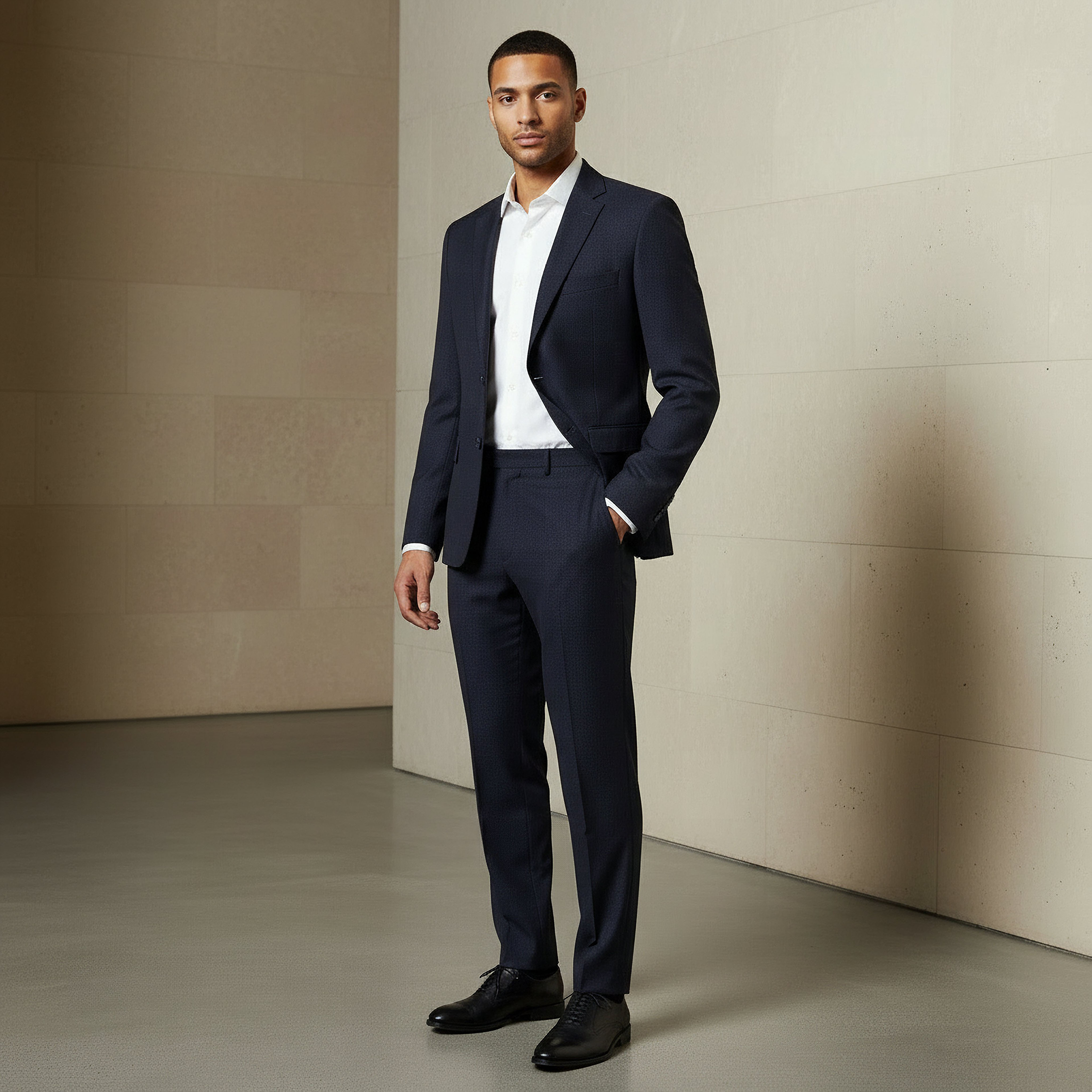 Men Slim Fit Textured Dobby Blazer-men-winterwear-jacketsandblazers-image-5