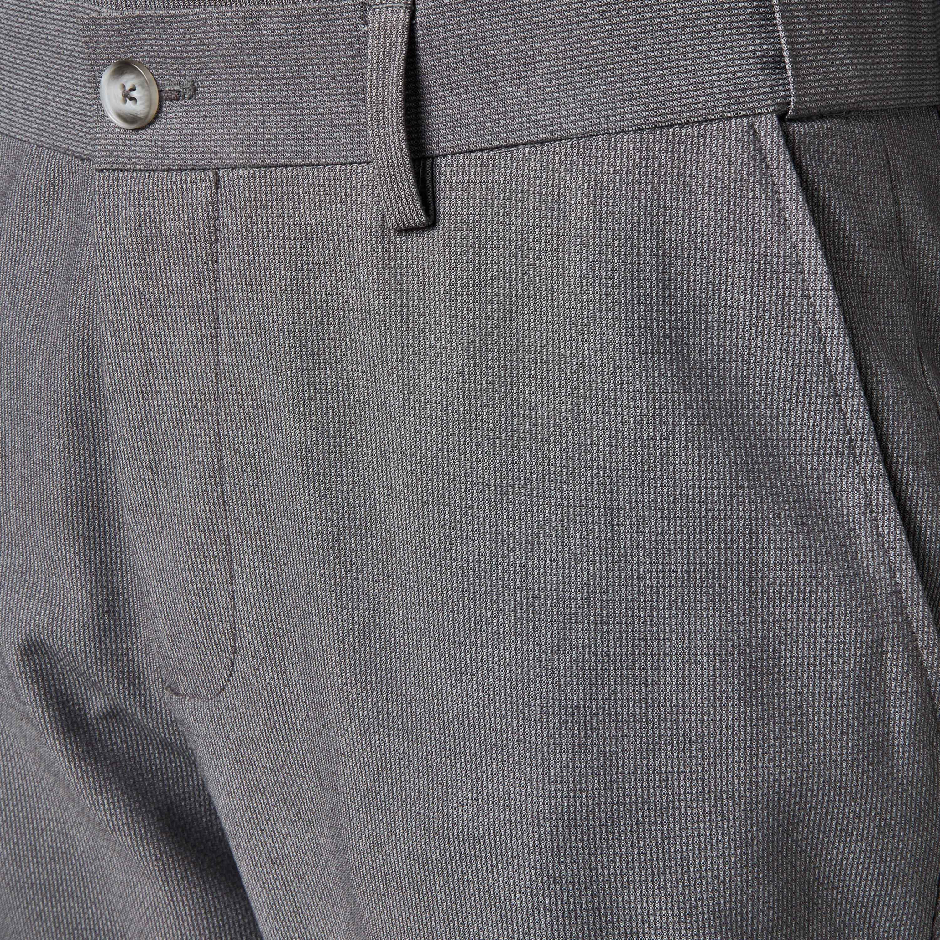 Slim Fit Dobby Flexi Waist Formal Trousers-men-clothing-coordsets-image-2